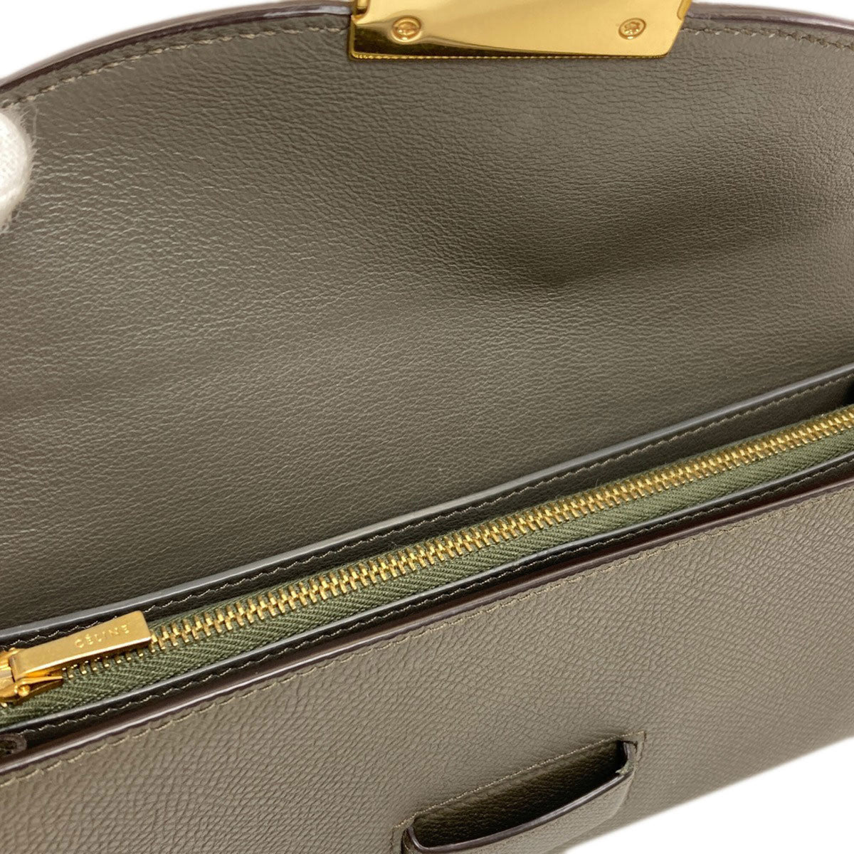 Celine Gray Leather Long Wallet (Bi-Fold) (Pre-Owned)