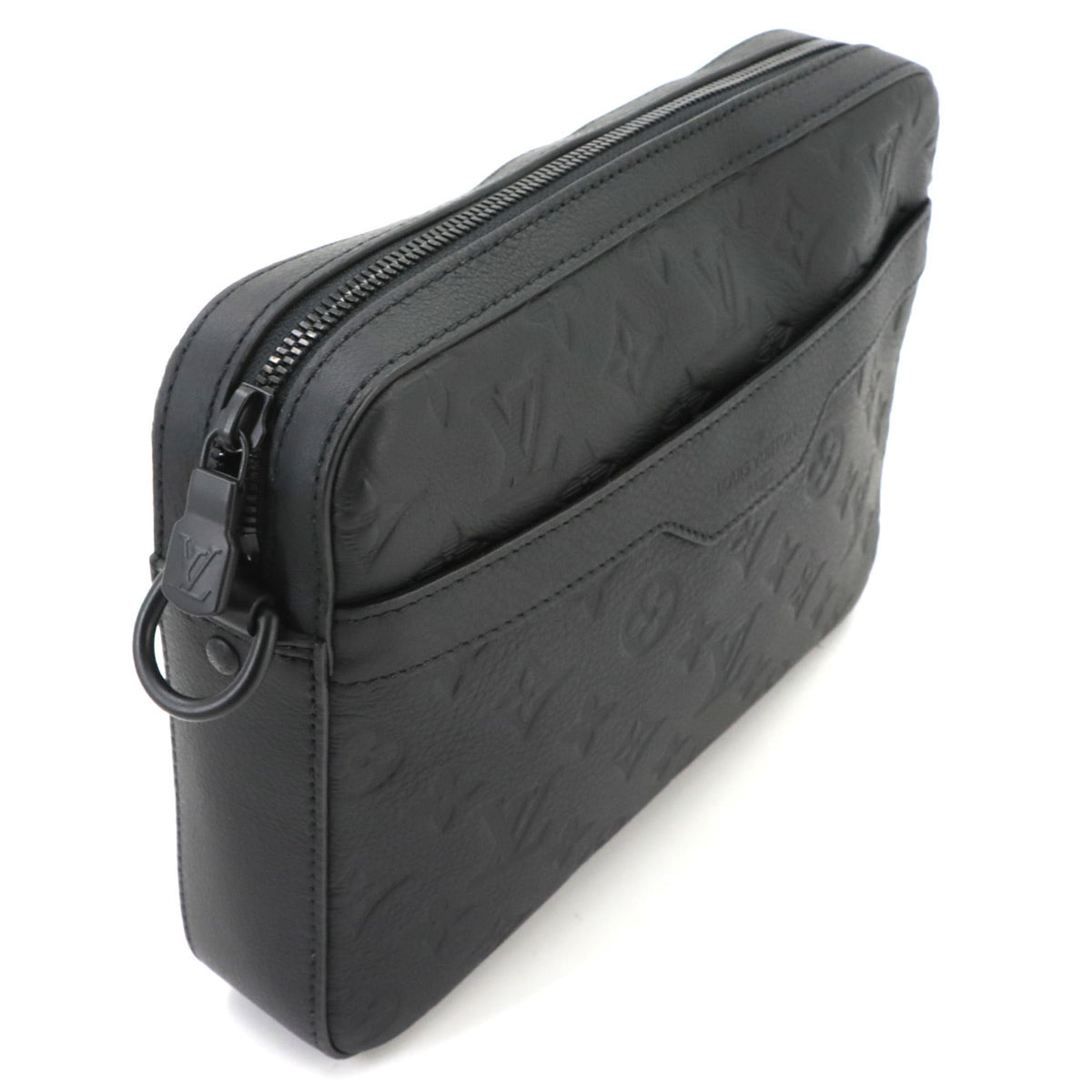 Louis Vuitton Black Noir Monogram Shadow Messenger Bag Shoulder Bag (Pre-Owned)
