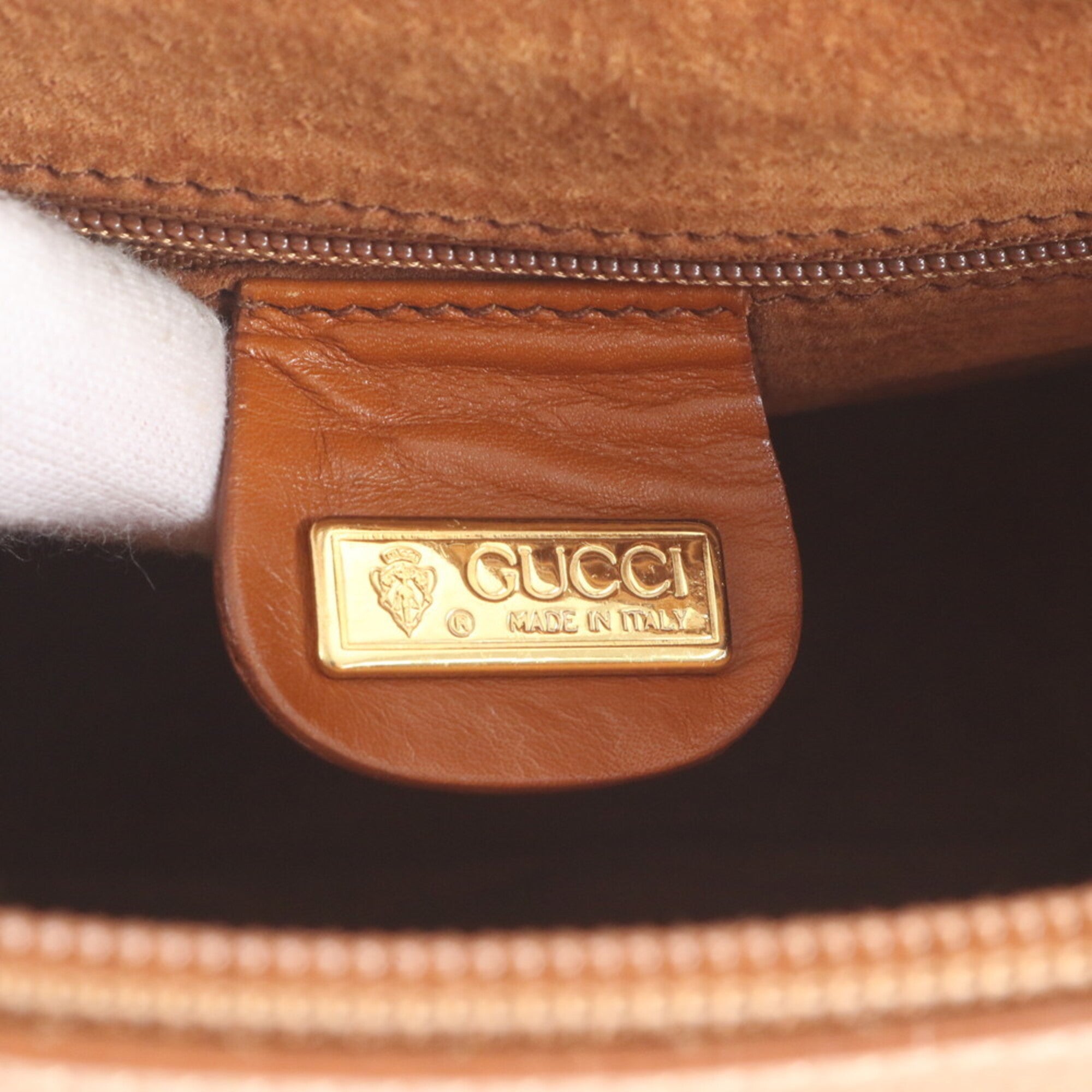 Gucci Brown Leather Crossbody Bag Shoulder Bag (Pre-Owned)