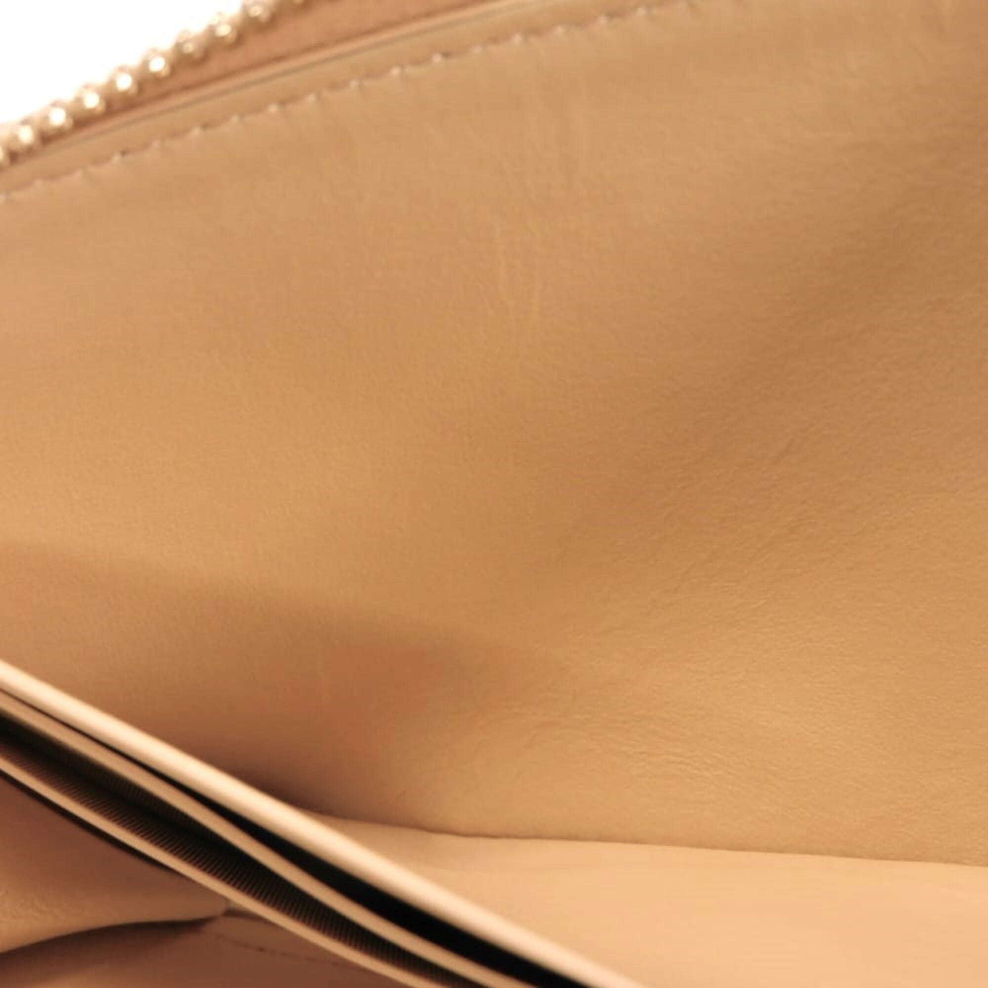 Bottega Veneta Beige Leather Long Wallet (Bi-Fold) (Pre-Owned)