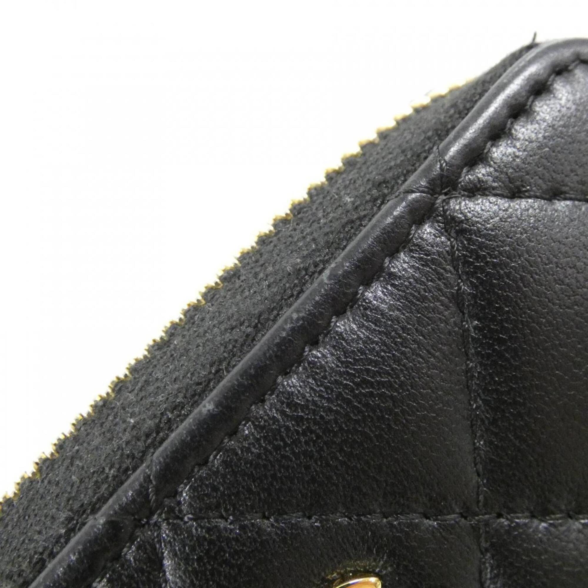 Chanel Black Leather Coin Purse/Coin Case (Pre-Owned)