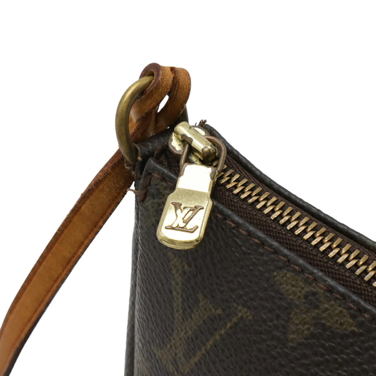 Louis Vuitton Brown Monogram Canvas Handbag Pochette Pouch (Pre-Owned)