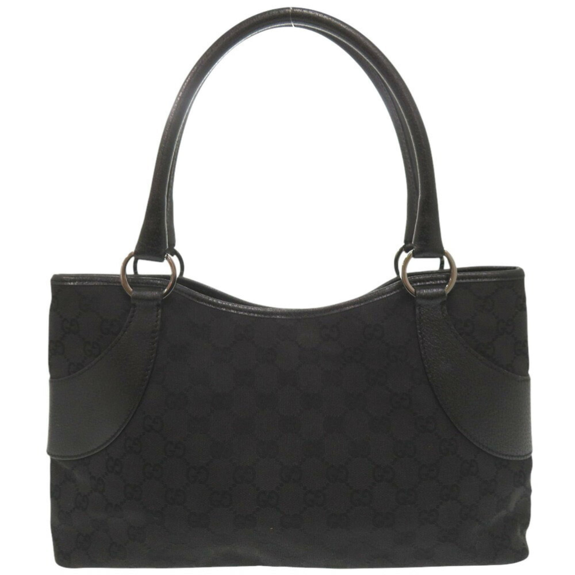 Gucci Black Gg Canvas Handbag Tote Bag (Pre-Owned)