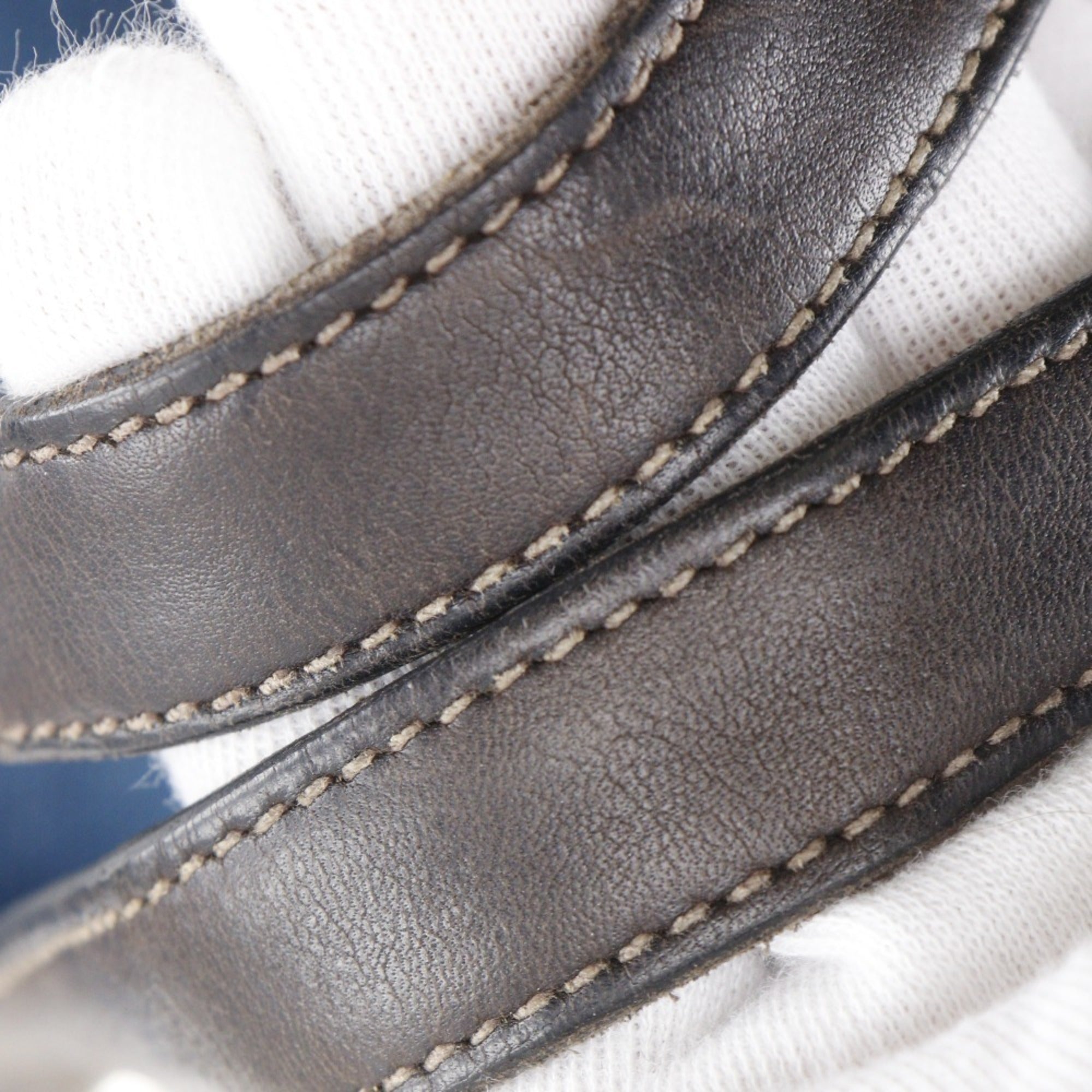Hermes Navy Canvas Handbag (Pre-Owned)