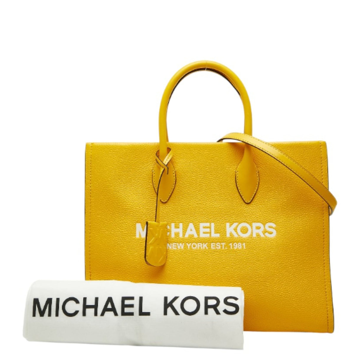 Michael Kors Yellow Leather Handbag Shoulder Bag Tote Bag (Pre-Owned)