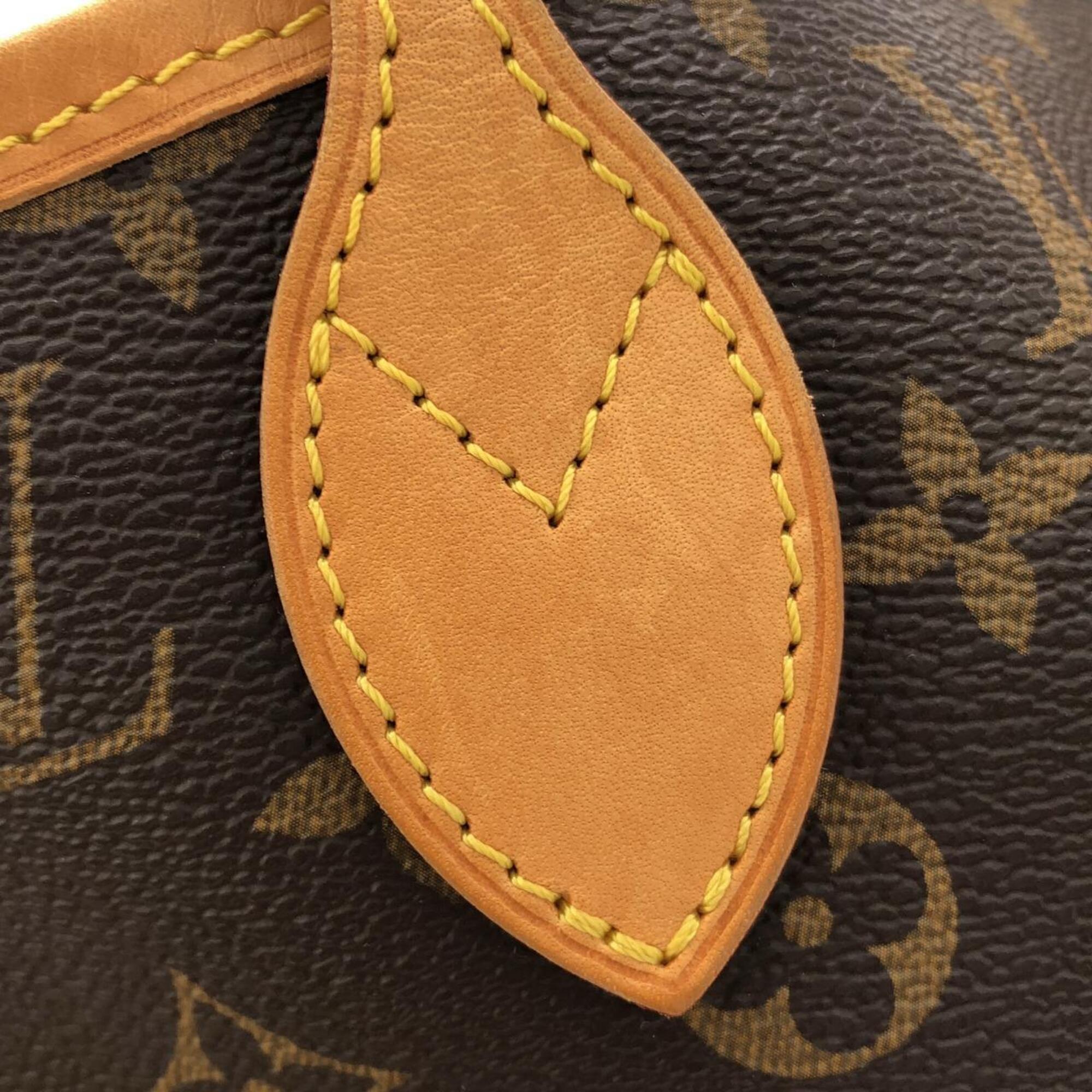 Louis Vuitton Marron Mimosa Coated Canvas Handbag Pouch (Pre-Owned)