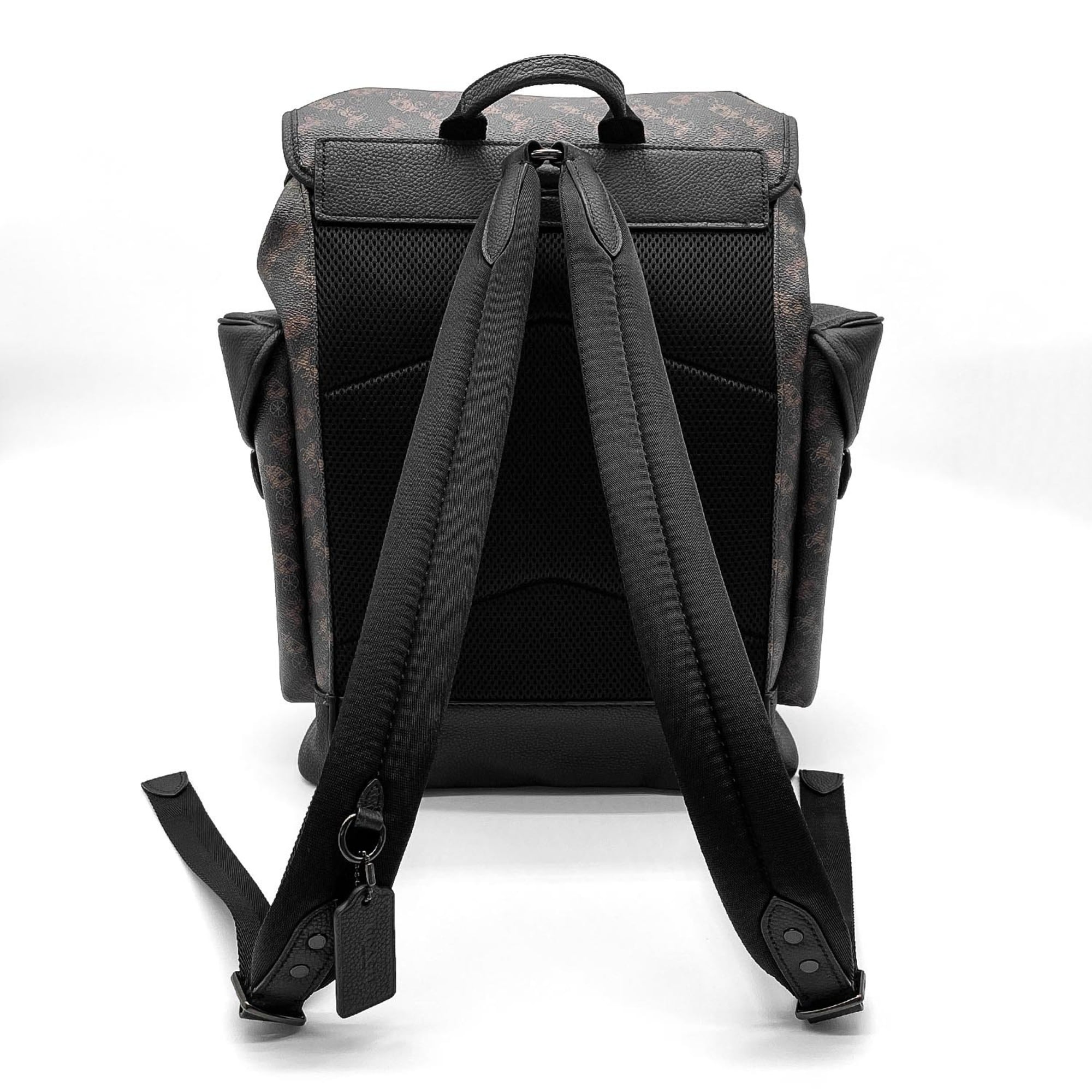 Coach Black Brown Pvc Leather Backpack (Pre-Owned)
