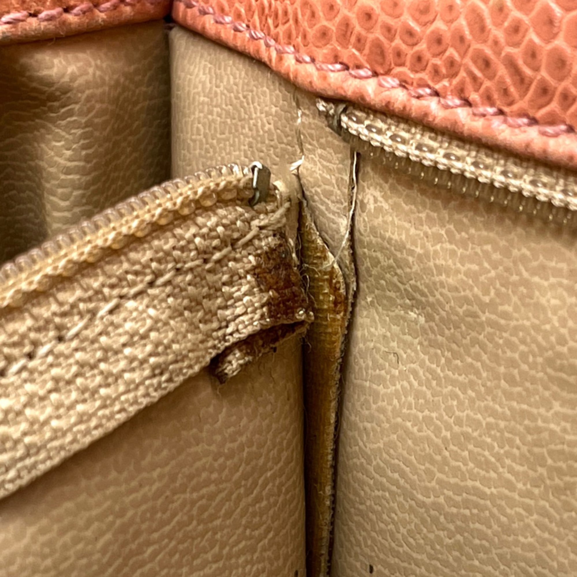 Chanel Salmon Pink Grained Calfskin Shoulder Bag Tote Bag (Pre-Owned)