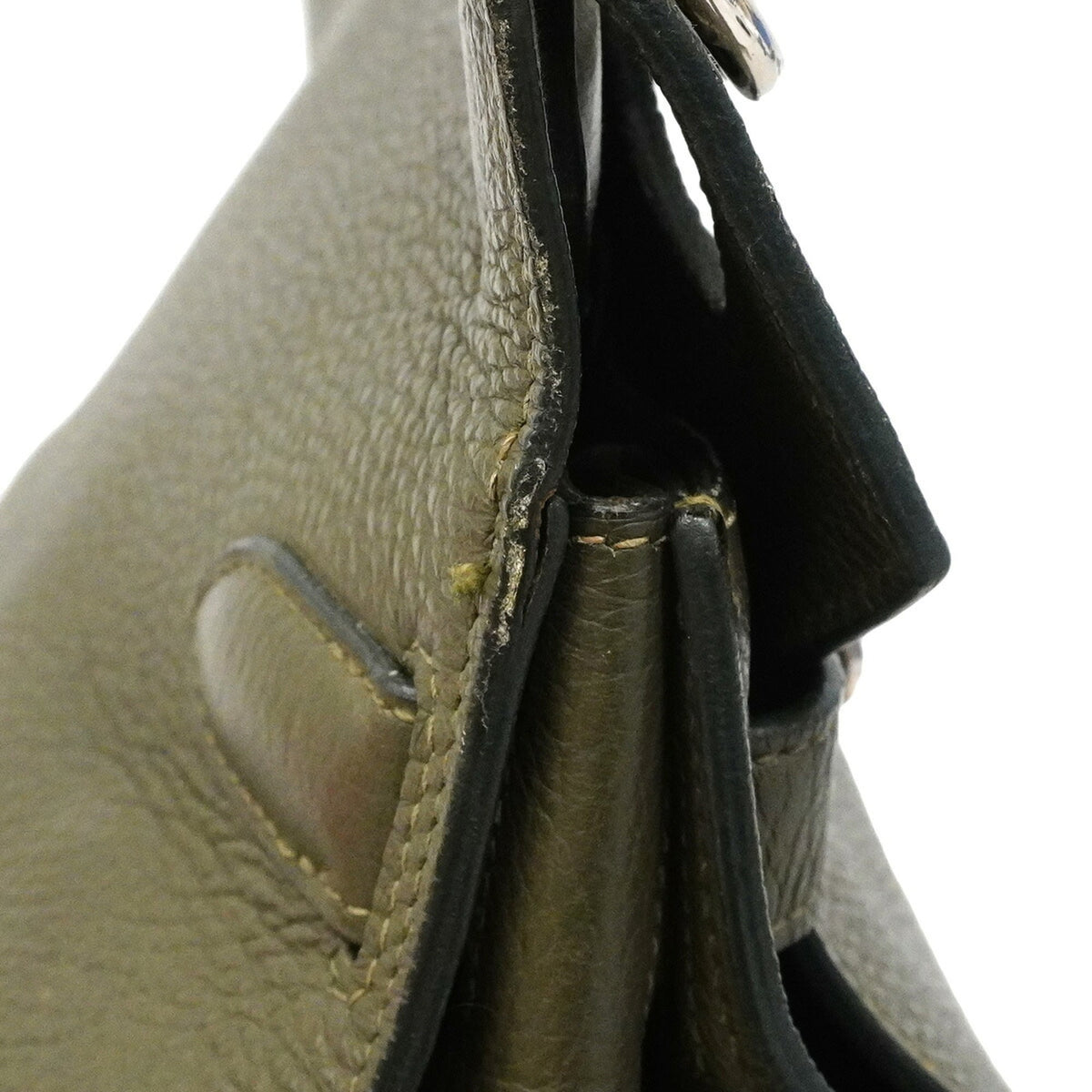 Hermes Green Taurillon Clemence Leather Shoulder Bag (Pre-Owned)