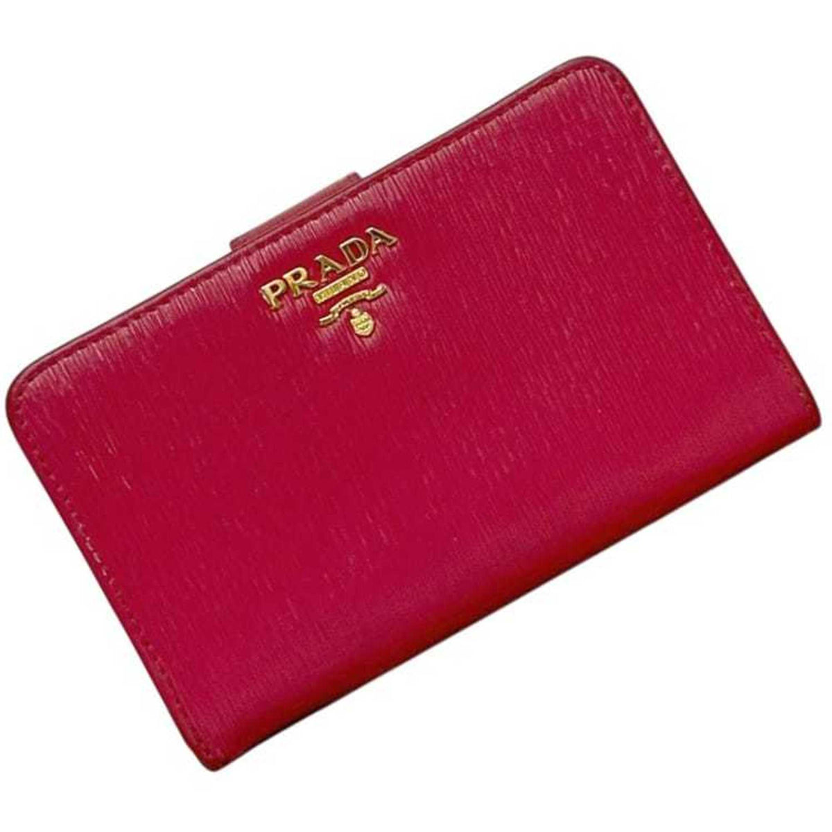 Prada Peonia Pink Leather Wallet (Bi-Fold) (Pre-Owned)