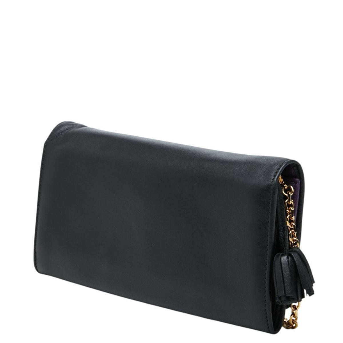Loewe Black Leather Chain/Shoulder Wallet (Pre-Owned)