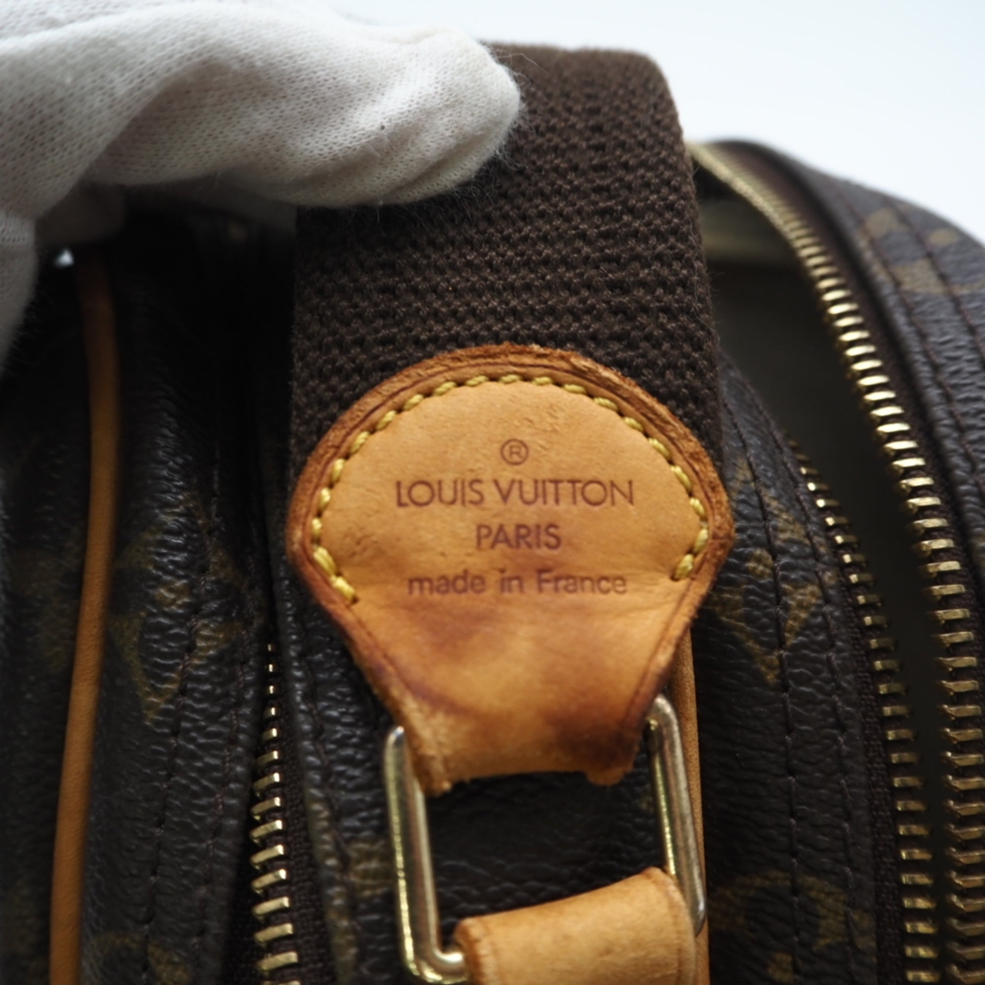 Louis Vuitton Brown Coated Canvas Leather Shoulder Bag (Pre-Owned)