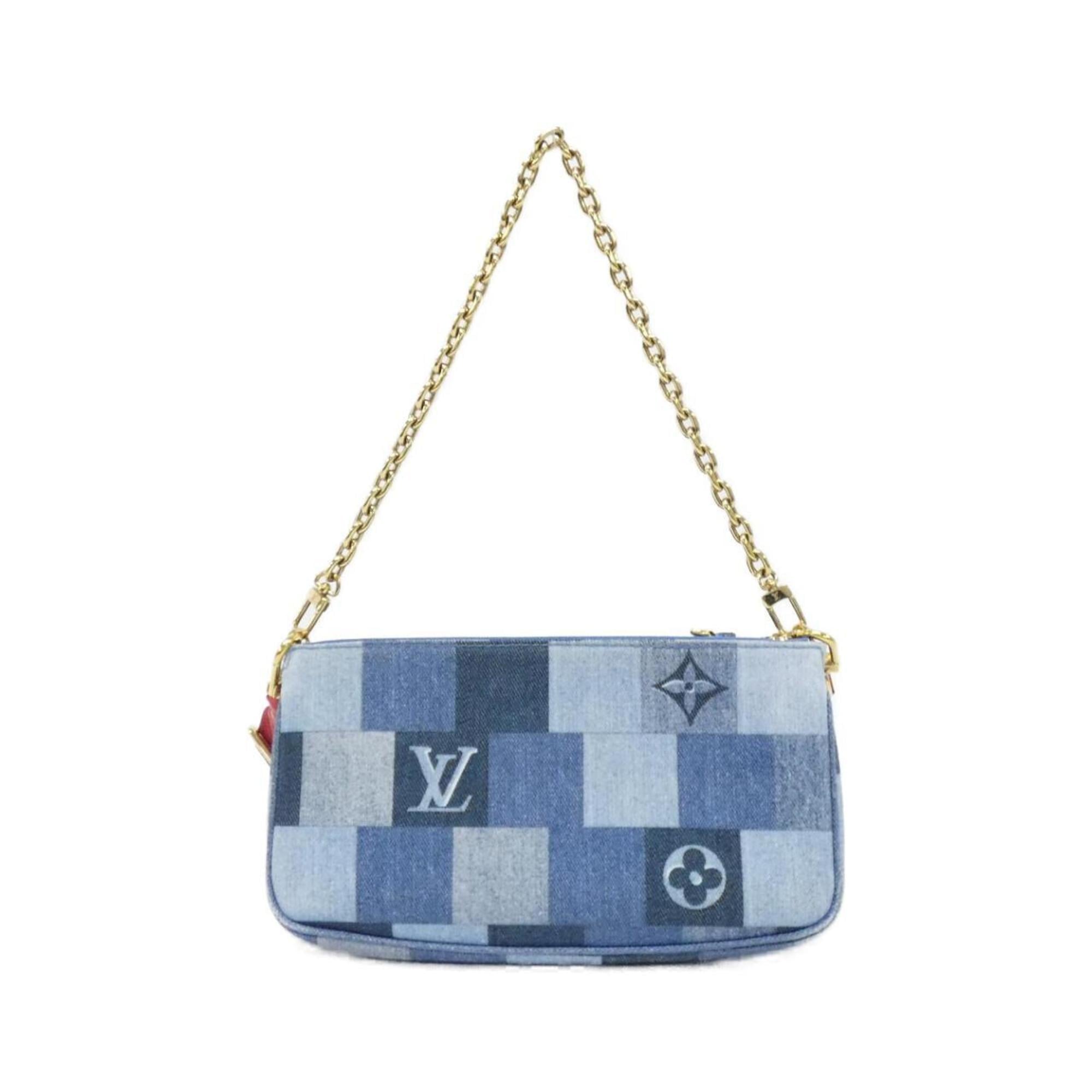 Louis Vuitton Monogram Denim Rouge Canvas Pochette Shoulder Bag (Pre-Owned)