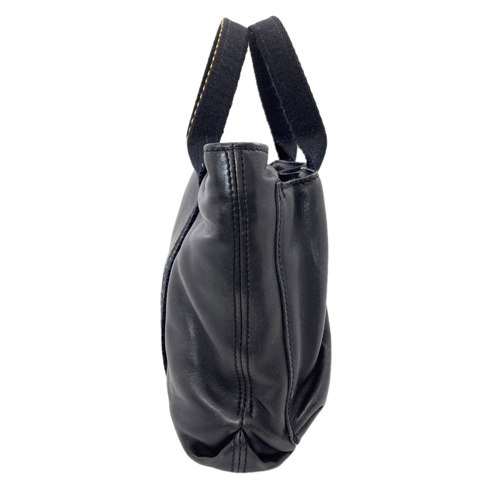 Hermes Black Leather Handbag (Pre-Owned)