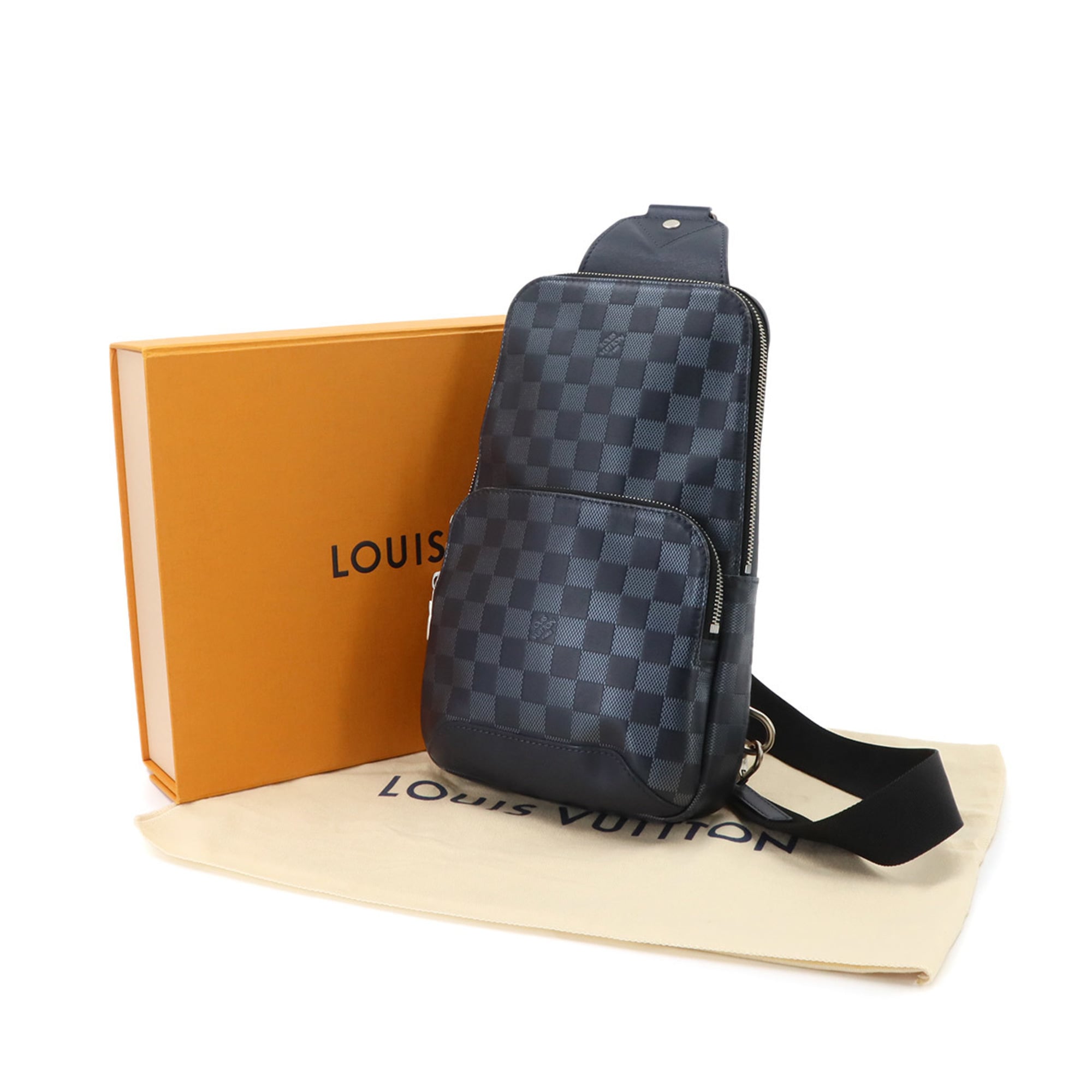 Louis Vuitton Damier Canvas Infini Navy Damier Infini Handbag Shoulder Bag Sling Bag (Pre-Owned)