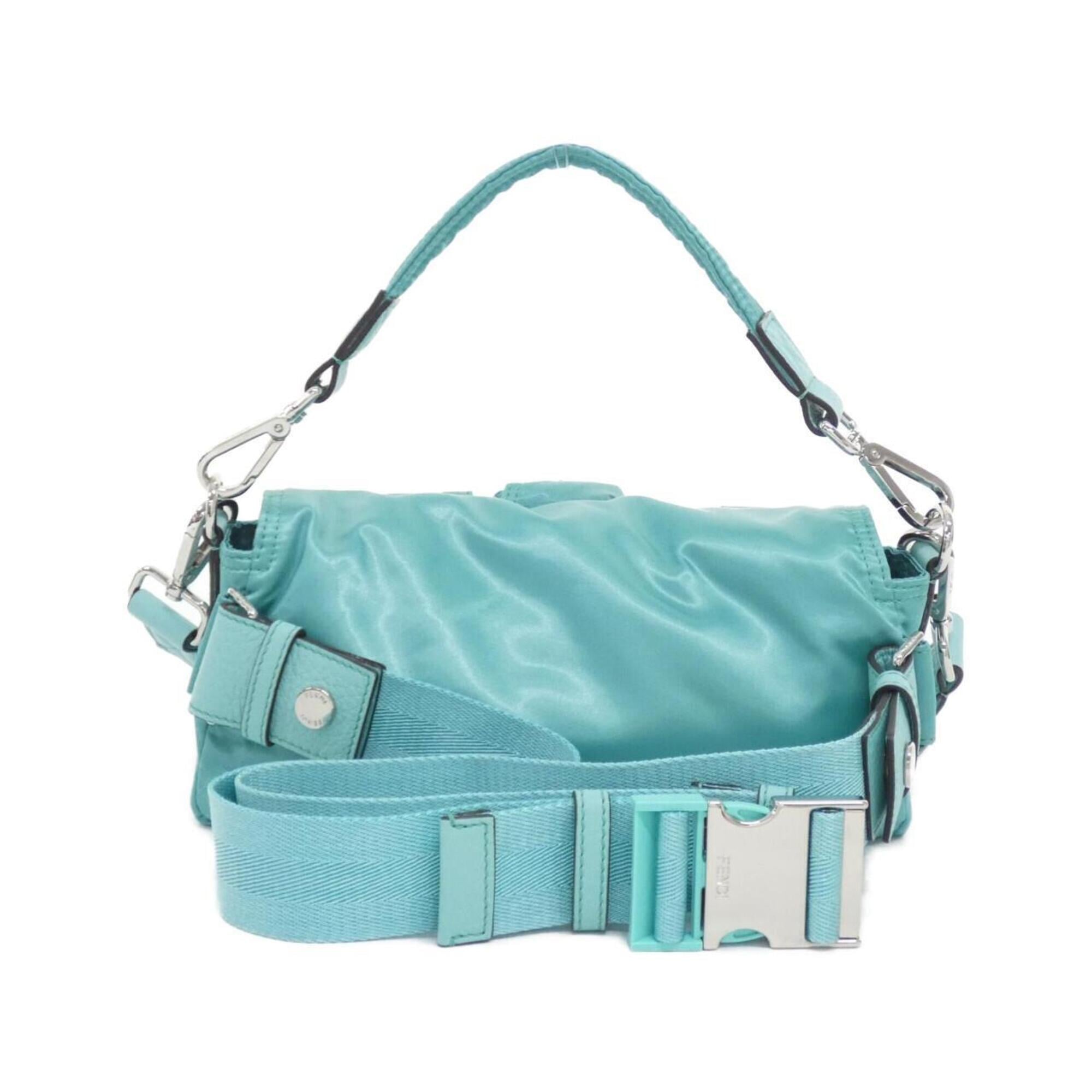 Fendi Green Nylon Shoulder Bag (Pre-Owned)
