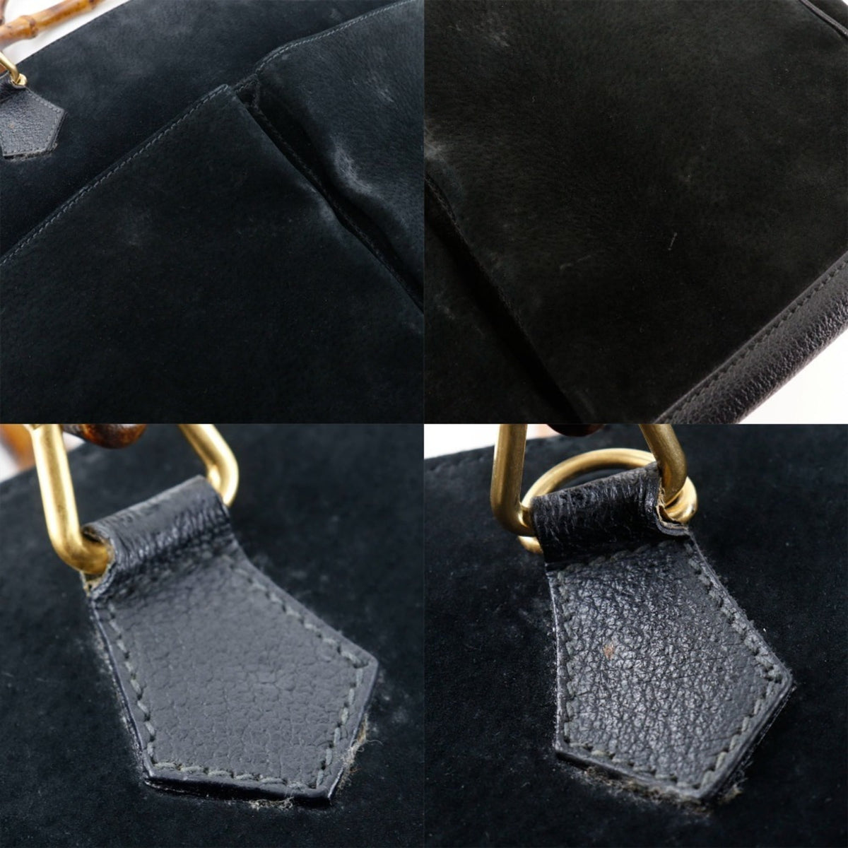 Gucci Black Suede Tote Bag (Pre-Owned)
