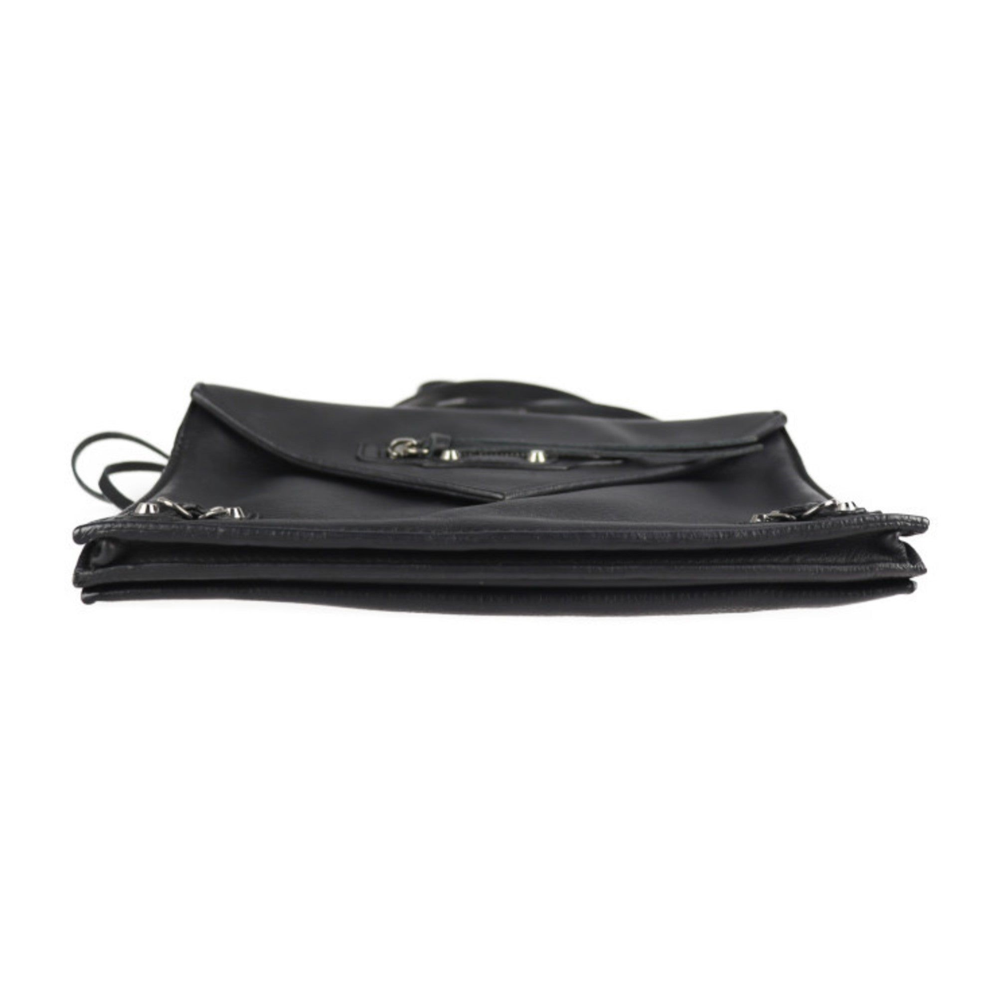 Balenciaga Paper Black Leather Handbag Shopping Bag Shoulder Bag (Pre-Owned)