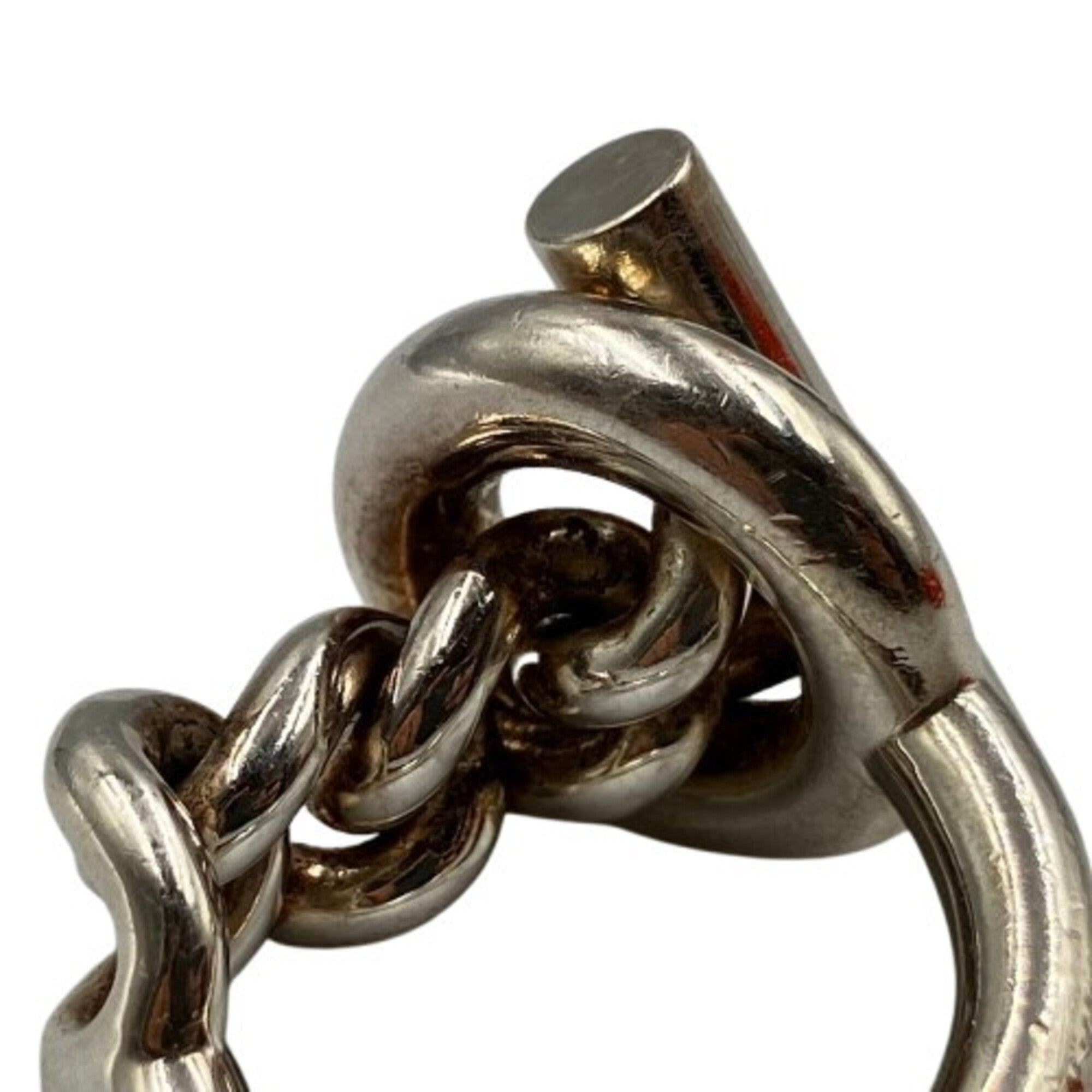 Hermes Silver Silver 925 Band Ring (Pre-Owned)
