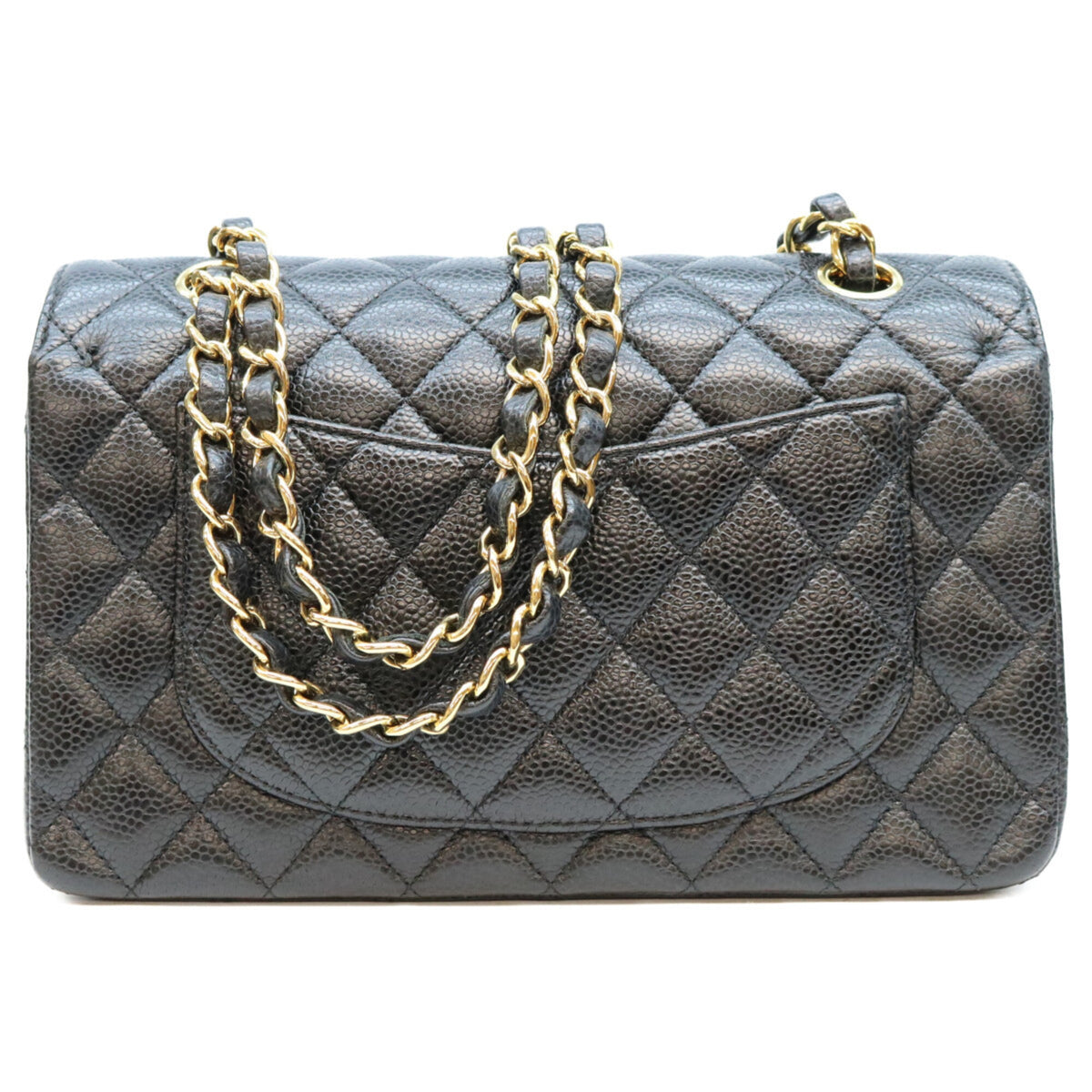 Chanel Black Grained Calfskin Shoulder Bag (Pre-Owned)