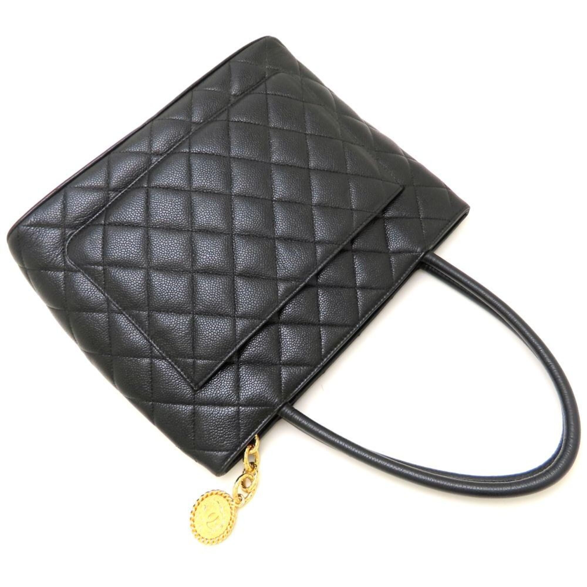 Chanel Black Grained Calfskin Tote Bag (Pre-Owned)