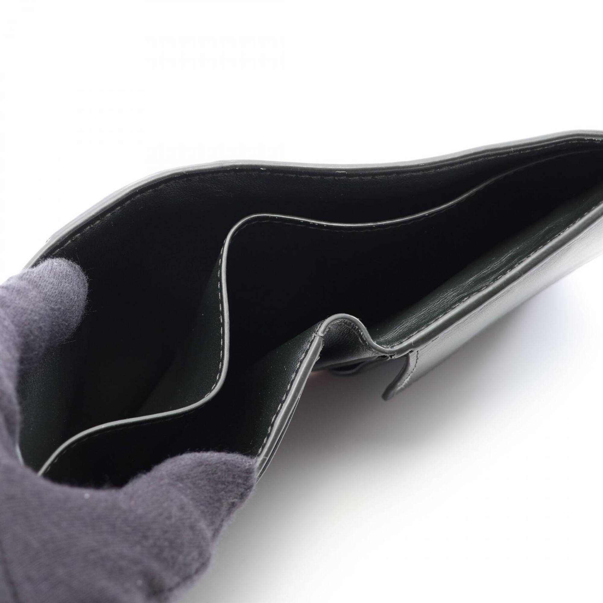 Bottega Veneta Intrecciato Black Leather Wallet (Bi-Fold) (Pre-Owned)