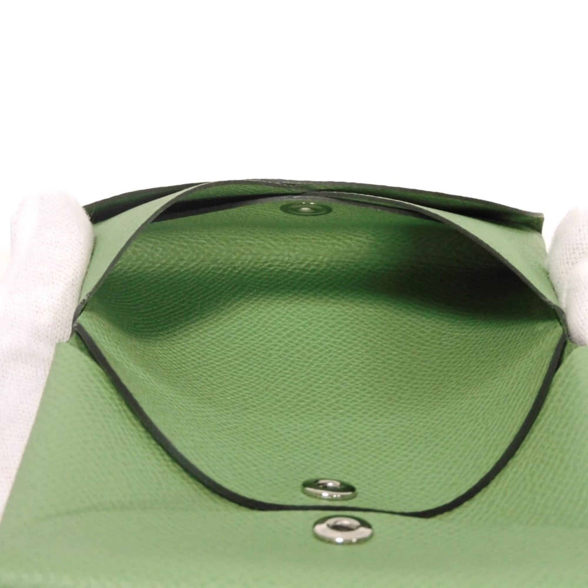 Hermes Green Vert Epsom Leather Coin Purse/Coin Case (Pre-Owned)
