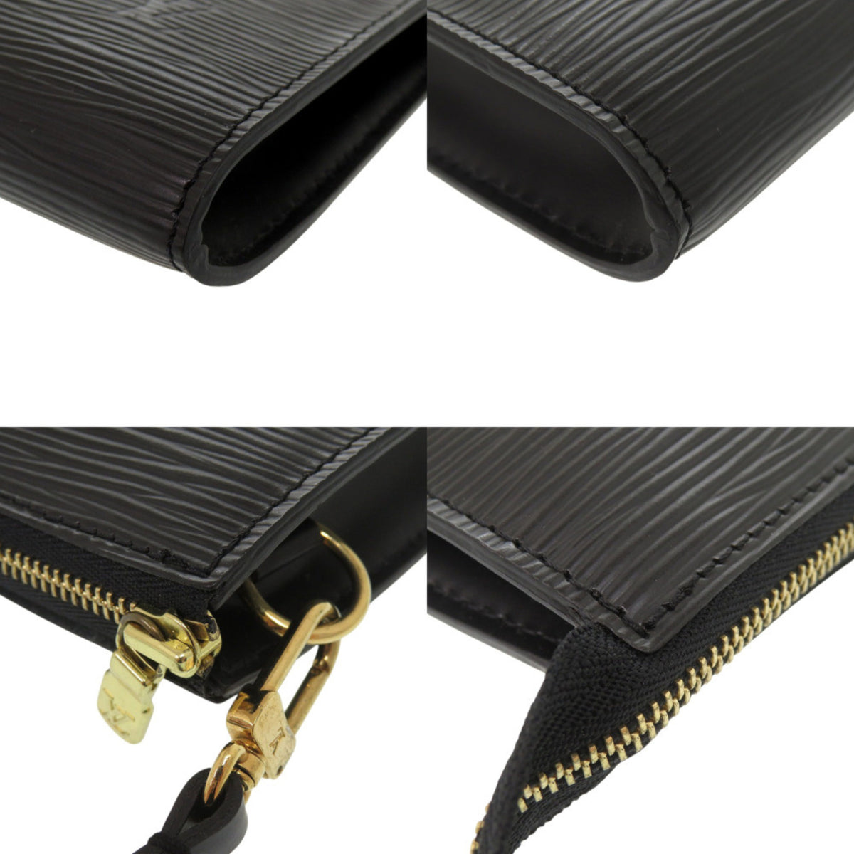 Louis Vuitton Noir Epi Leather Handbag Pochette Pouch (Pre-Owned)