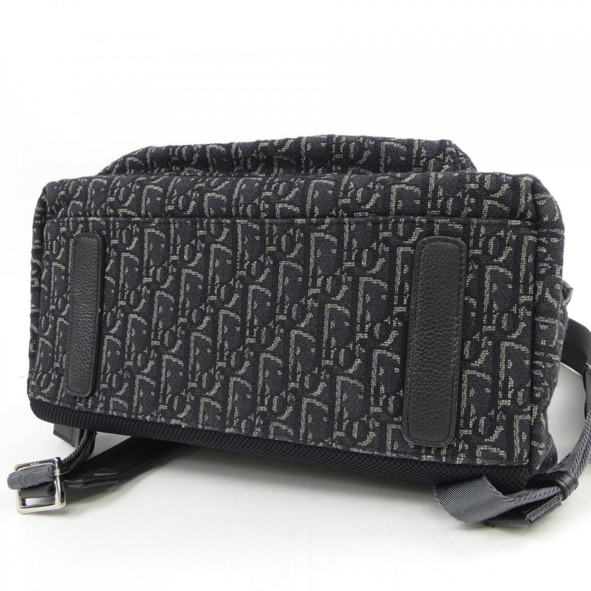 Christian Dior Black Gray Backpack Handbag (Pre-Owned)