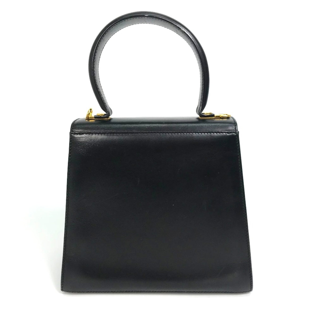 Salvatore Ferragamo Black Leather Shoulder Bag (Pre-Owned)