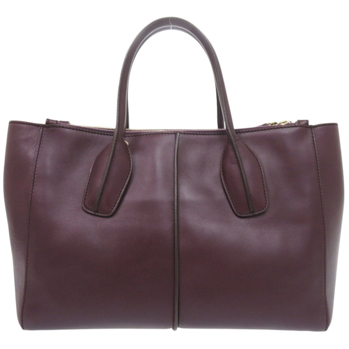 Tod's Purple Leather Handbag Shoulder Bag Tote Bag (Pre-Owned)