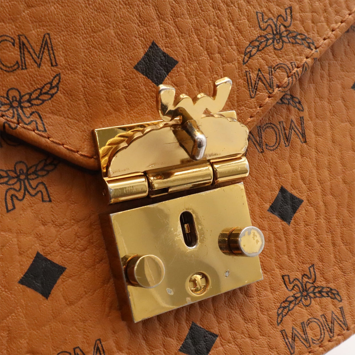 Mcm Brown Coated Canvas Pochette Shoulder Bag (Pre-Owned)