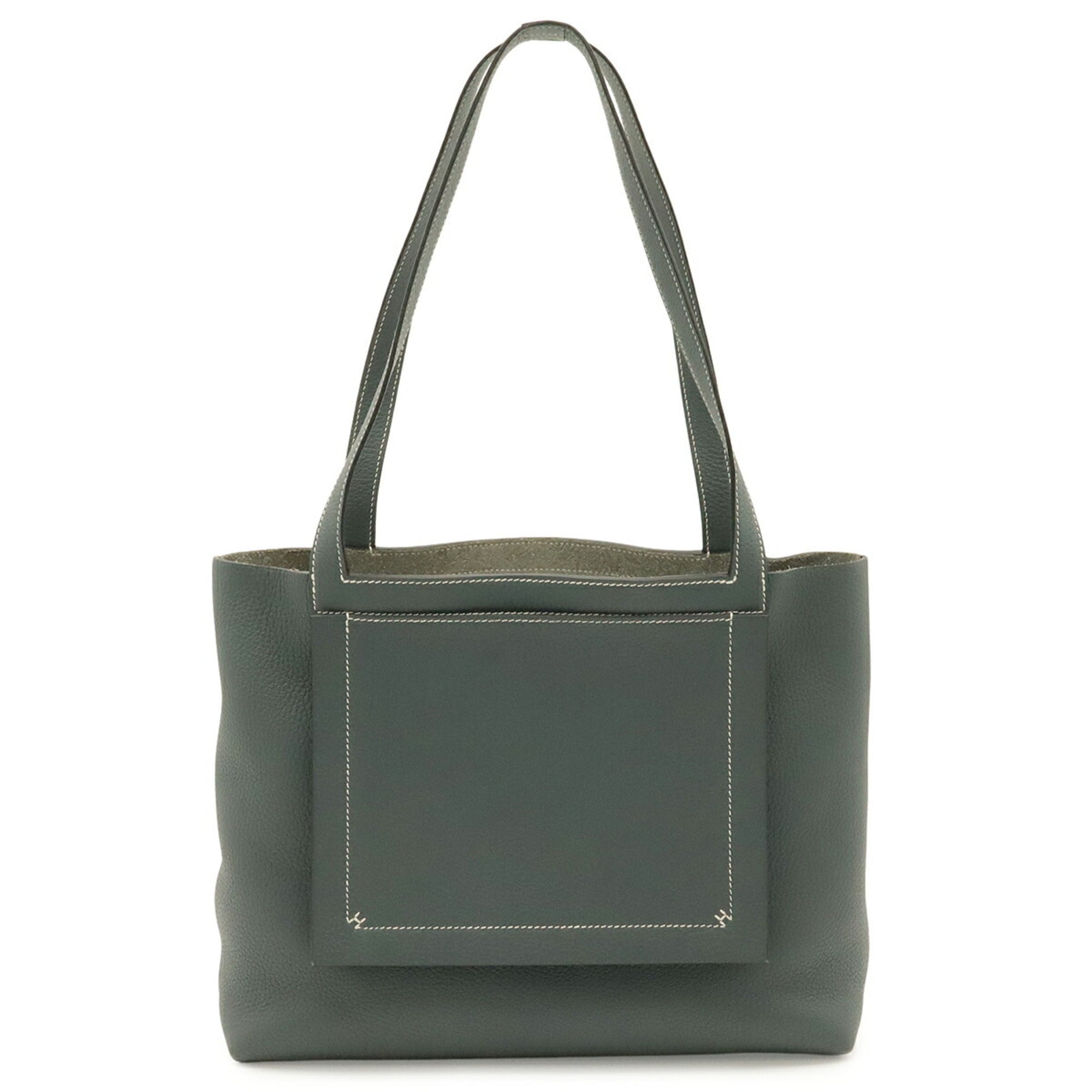 Hermes Blue Taurillon Clemence Leather Shoulder Bag Tote Bag (Pre-Owned)