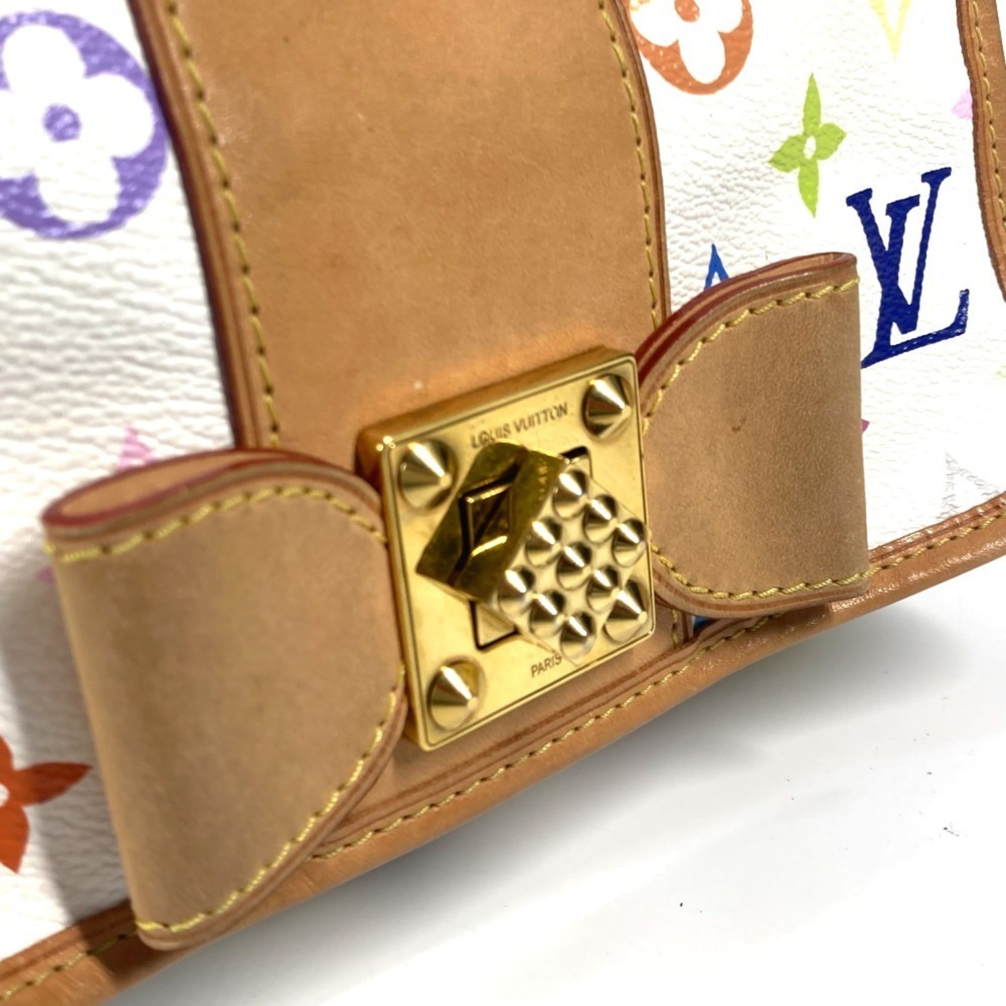 Louis Vuitton Blanc Multi-Color White Monogram Multicolore Handbag Shoulder Bag (Pre-Owned)