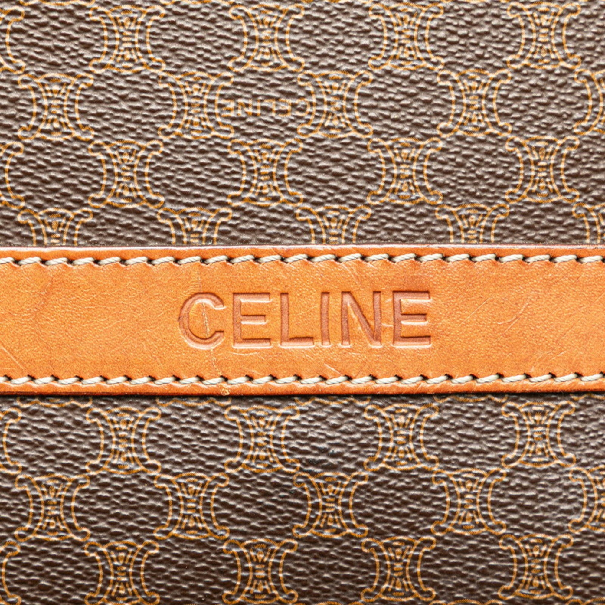 Celine Brown Pvc Leather Shoulder Bag (Pre-Owned)