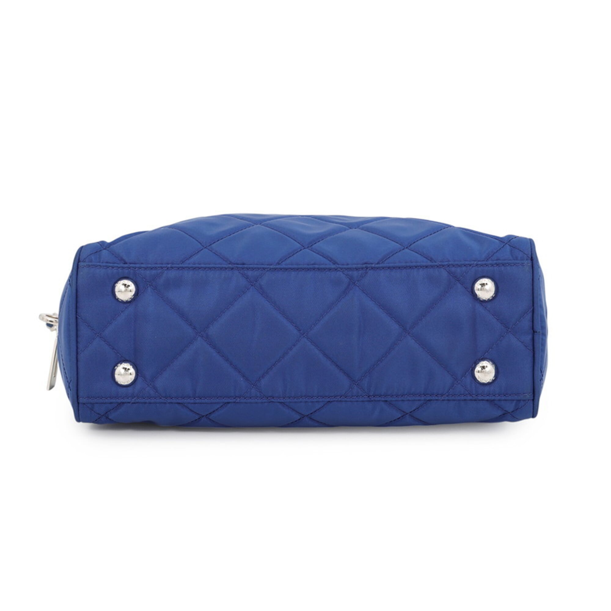 Prada Blue Nylon Handbag Shoulder Bag (Pre-Owned)