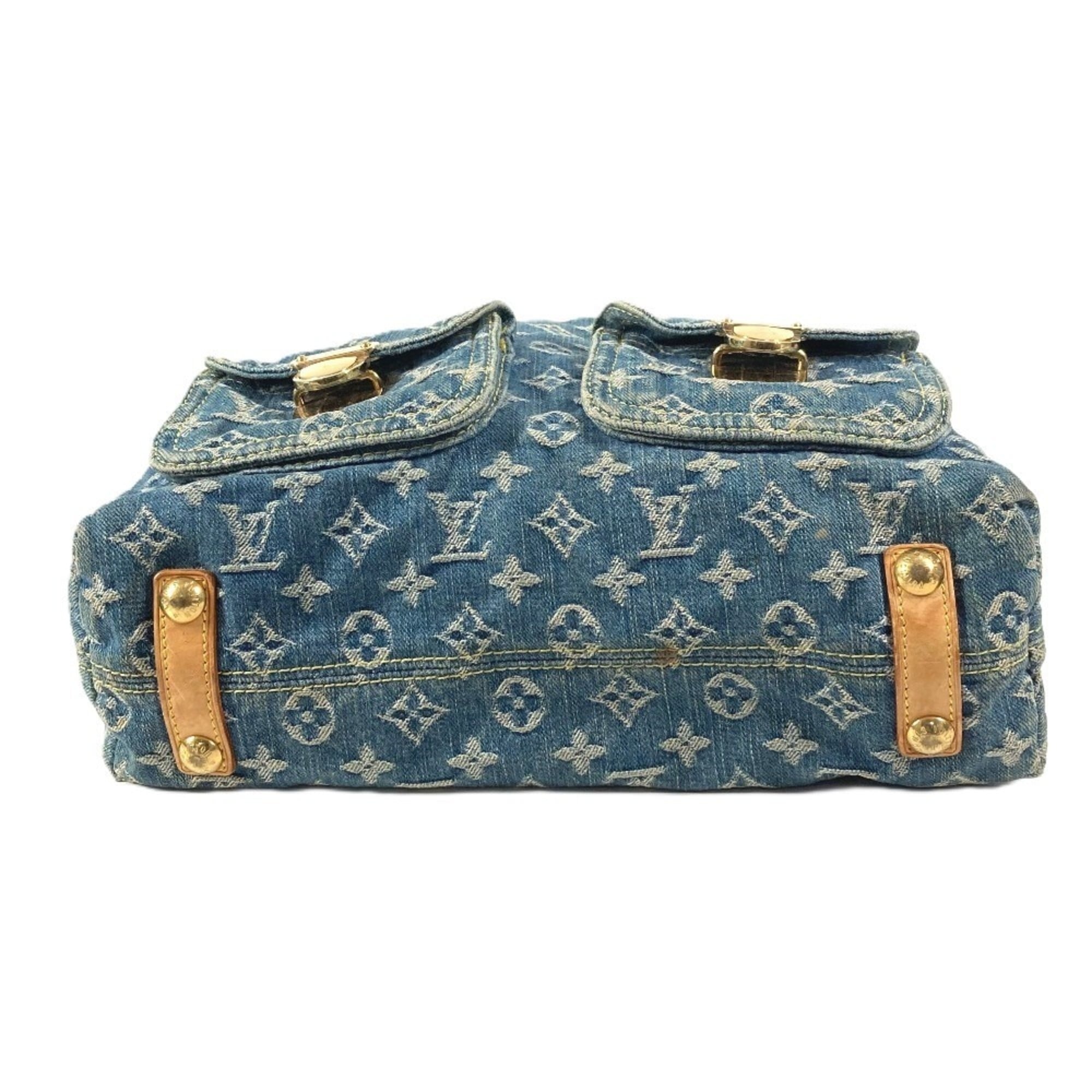 Louis Vuitton Monogram Denim Blue Monogram Denim Shoulder Bag (Pre-Owned)