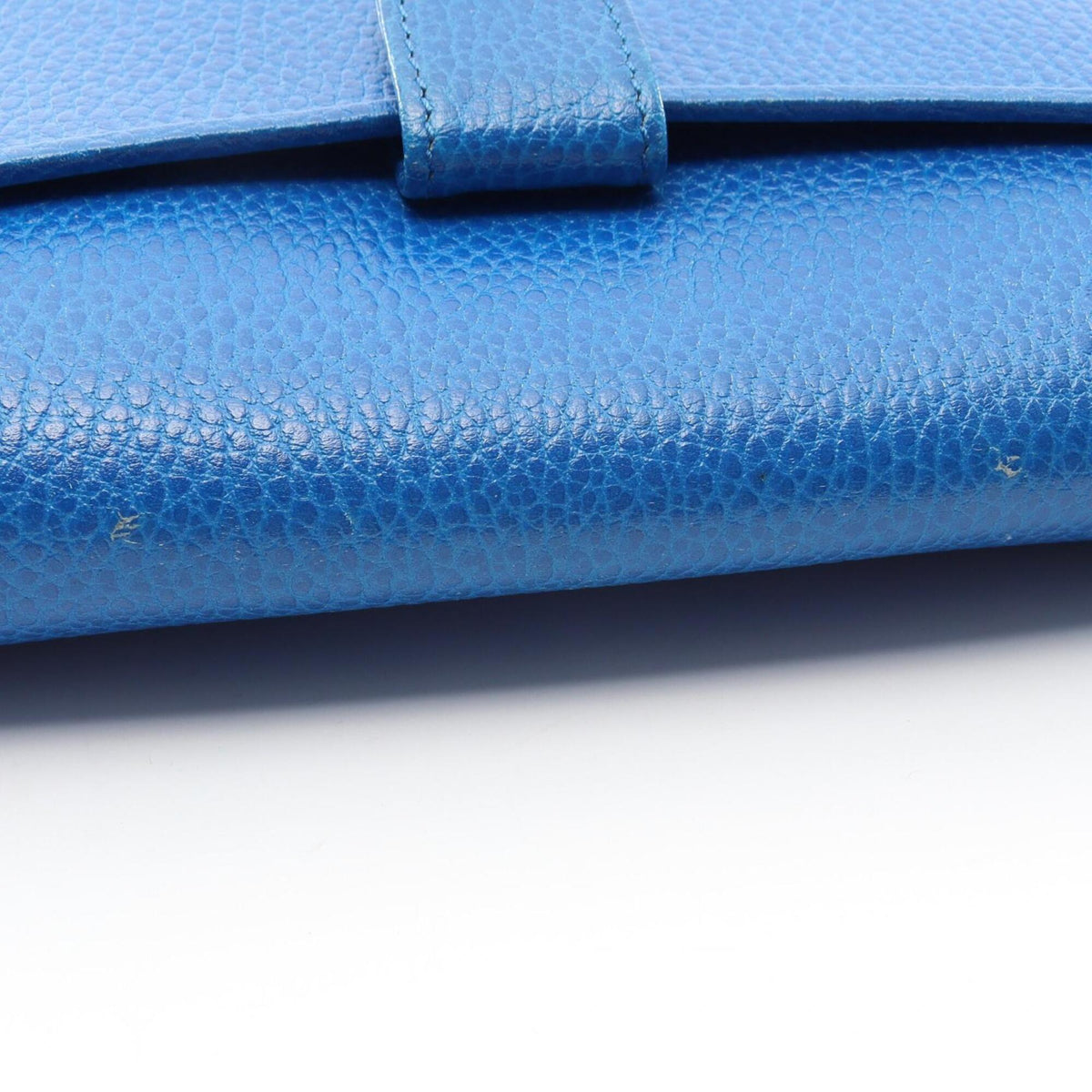 Cartier Blue Leather Handbag Shoulder Bag (Pre-Owned)
