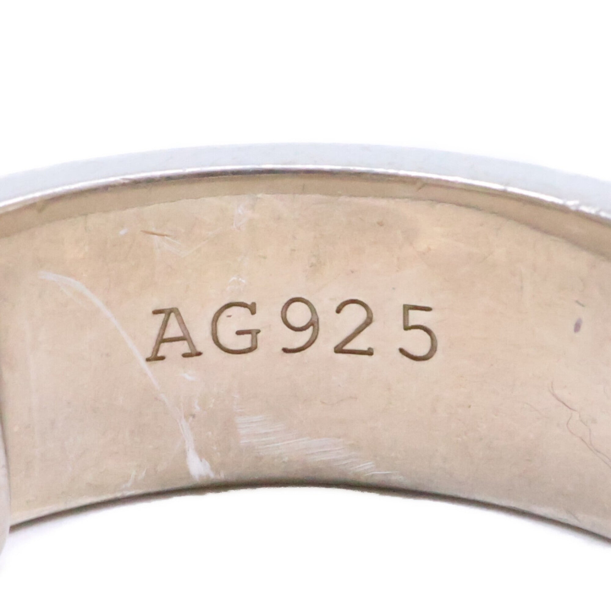 Hermes Silver Silver 925 Band Ring (Pre-Owned)