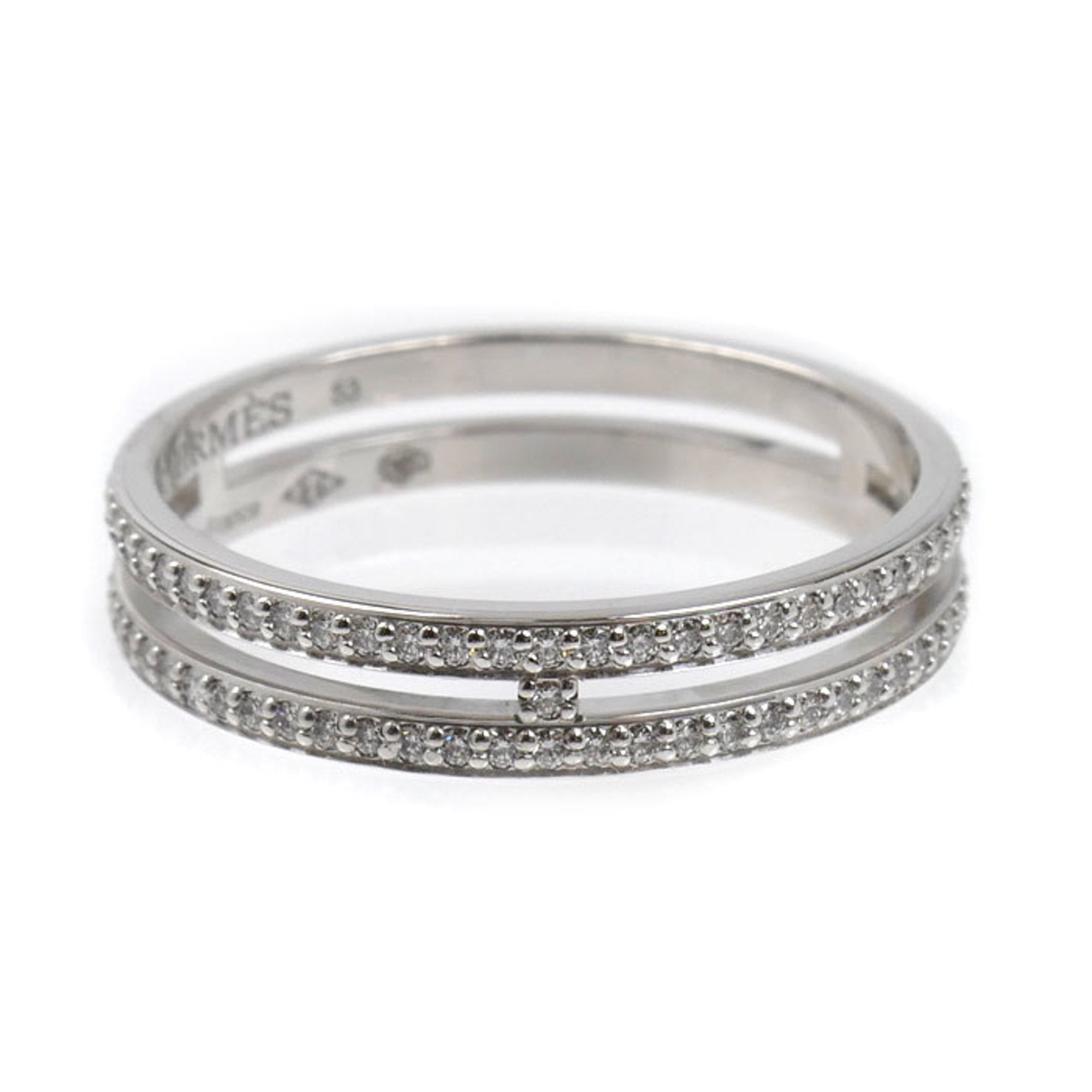 Hermes White Gold (18K) Band Ring (Pre-Owned)