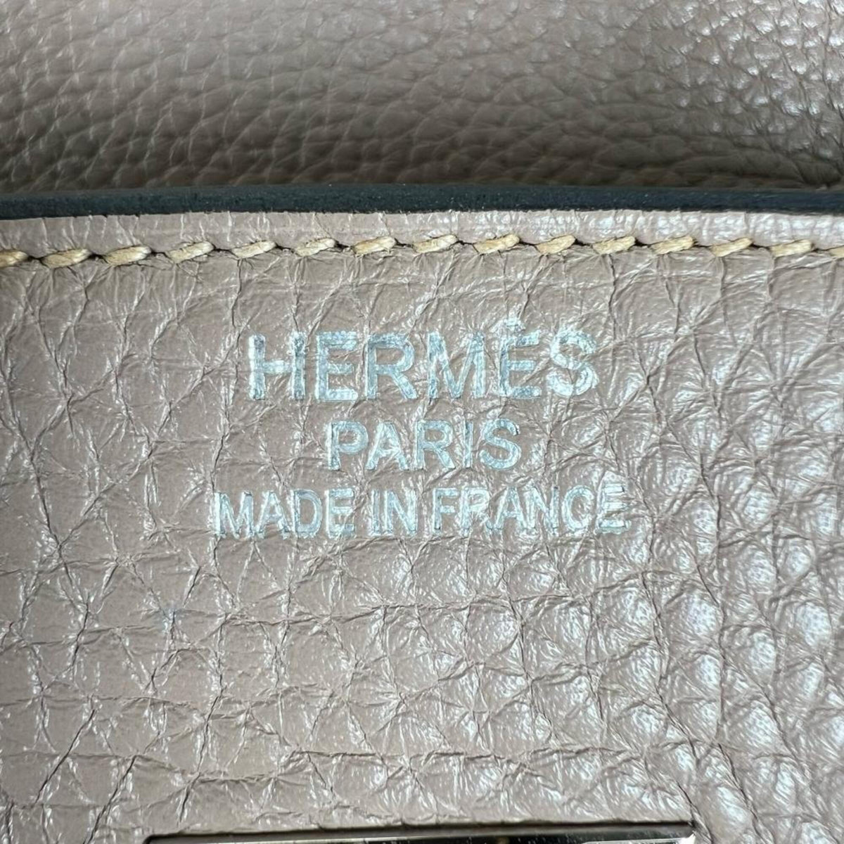 Hermes Beige Leather Handbag (Pre-Owned)