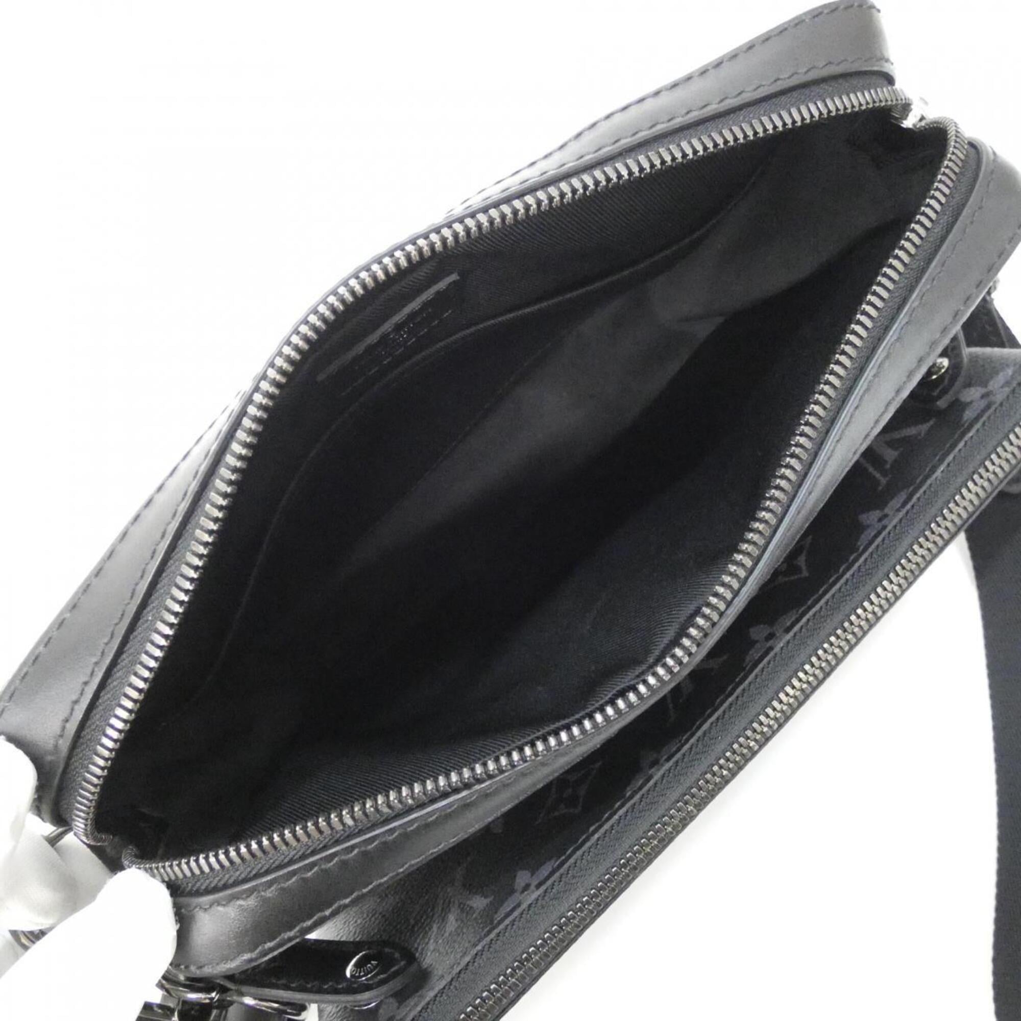 Louis Vuitton Black Coated Canvas Shoulder Bag (Pre-Owned)