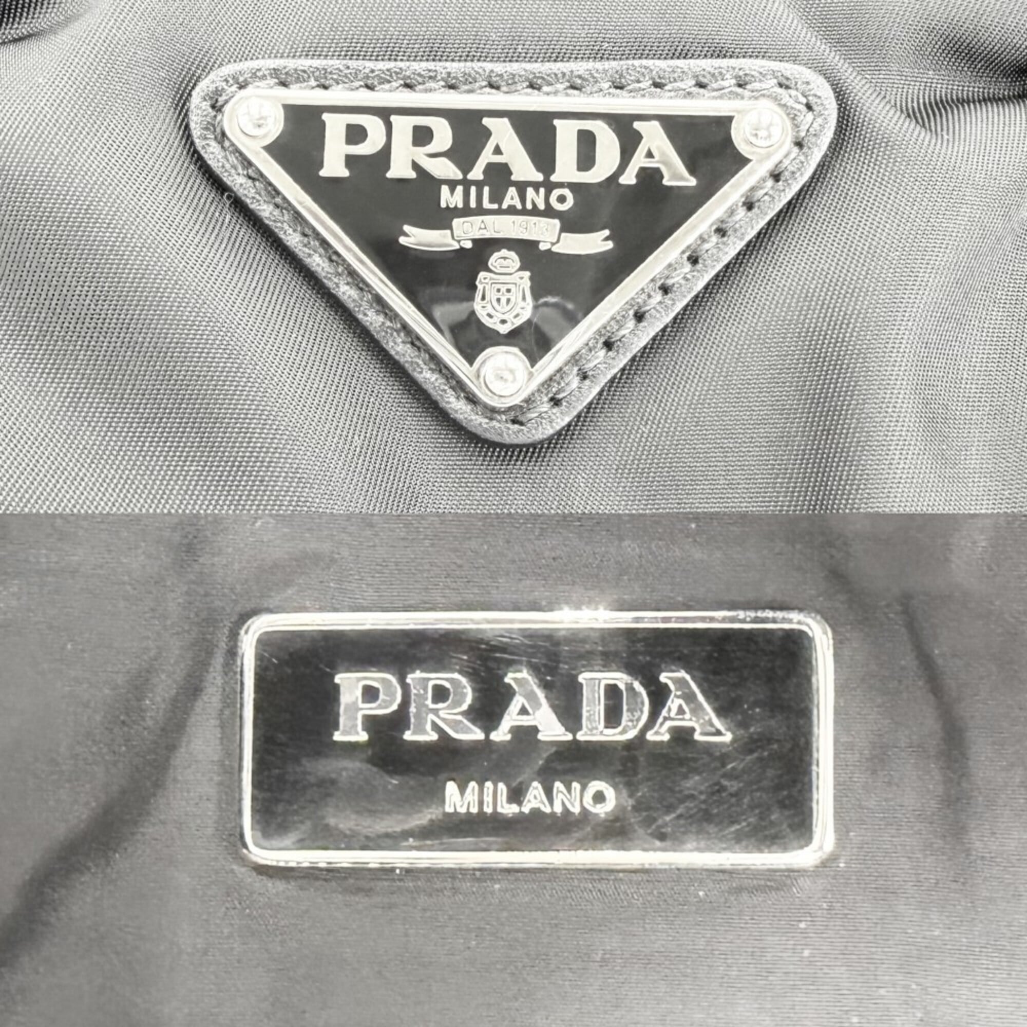 Prada Black Nylon Handbag Shoulder Bag Tote Bag (Pre-Owned)