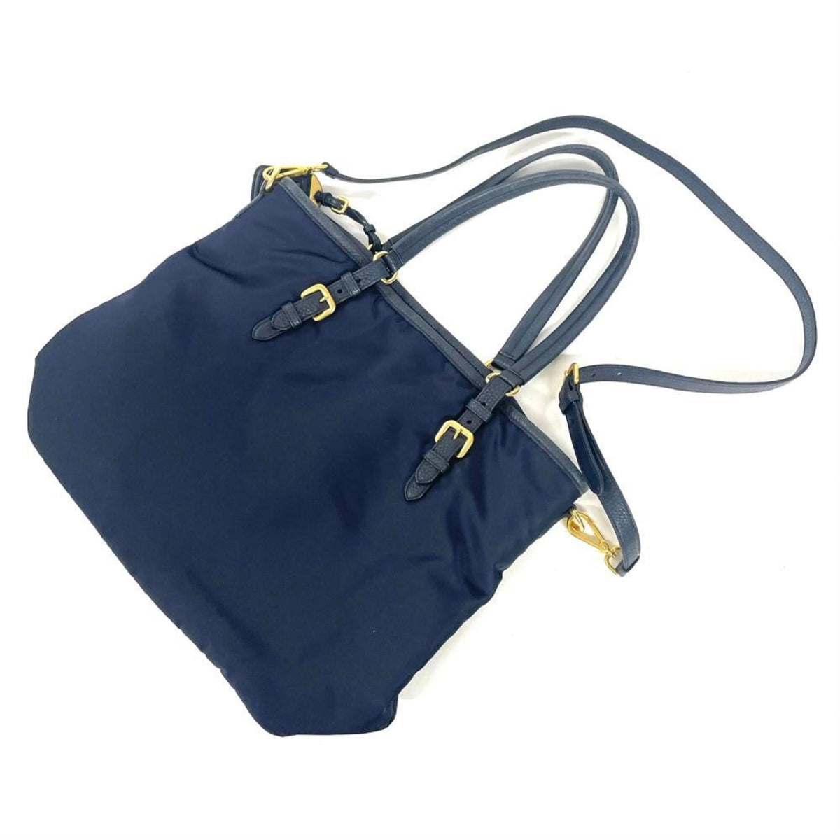 Prada Navy Nylon Tote Bag (Pre-Owned)