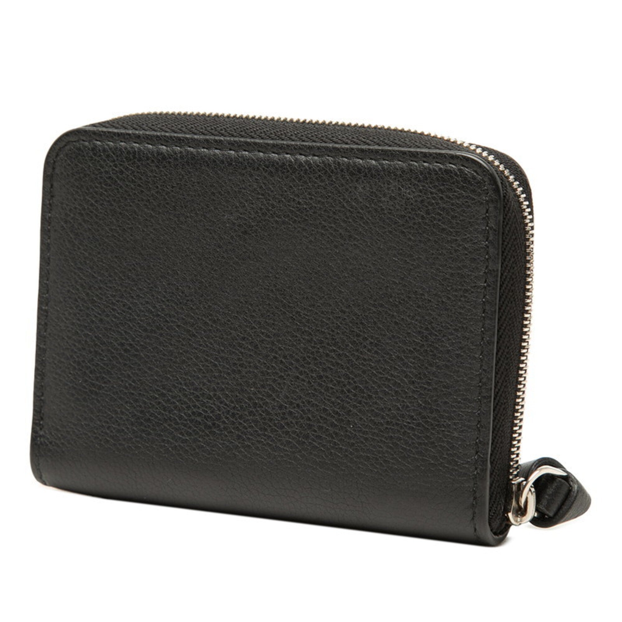 Louis Vuitton Black Noir Leather Coin Purse/Coin Case (Pre-Owned)