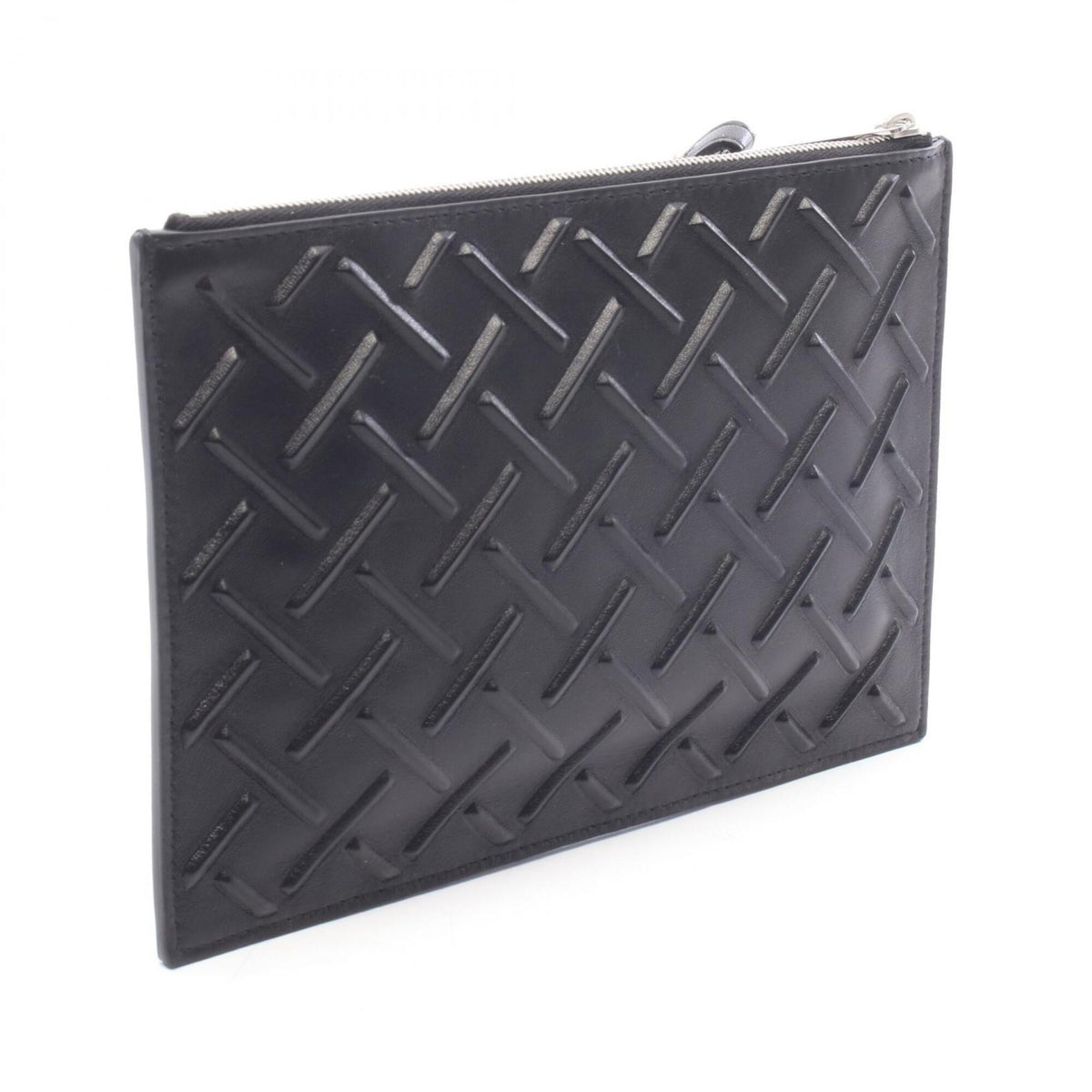 Bottega Veneta Black Intrecciato Clutch Bag (Pre-Owned)