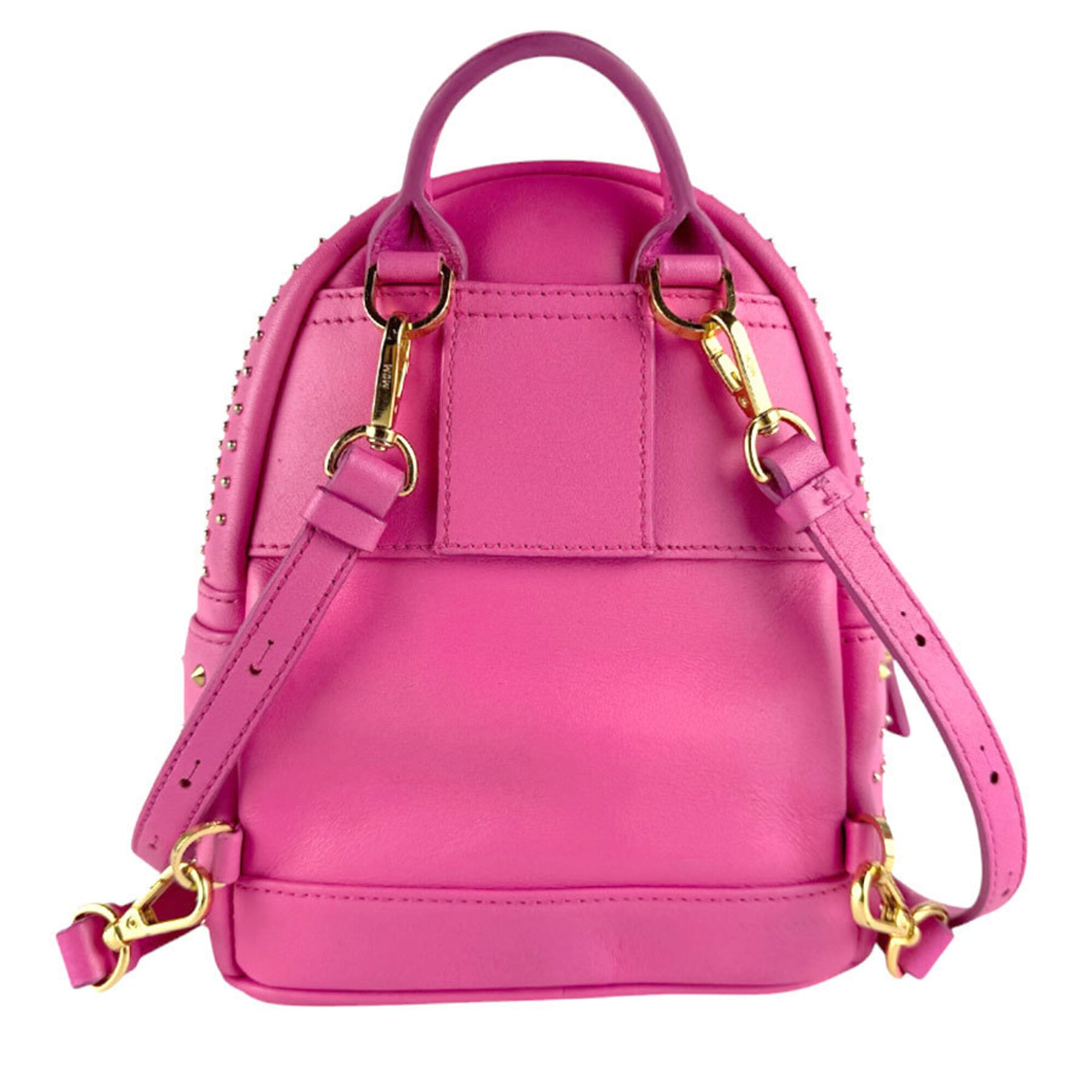 Mcm Gold Pink Leather Backpack (Pre-Owned)