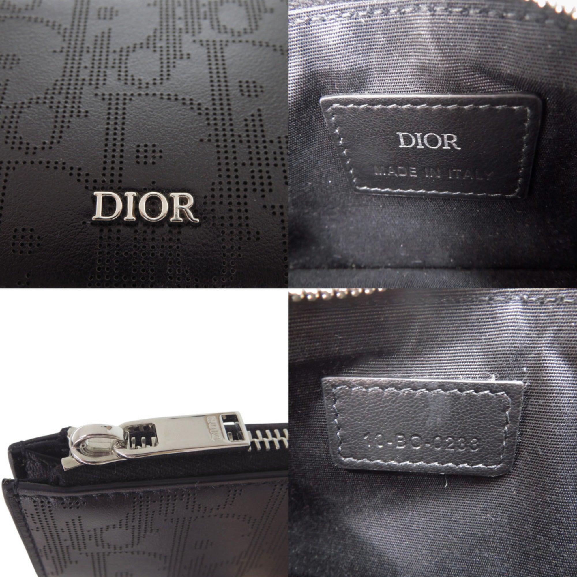 Christian Dior Black Leather Coin Purse/Coin Case (Pre-Owned)