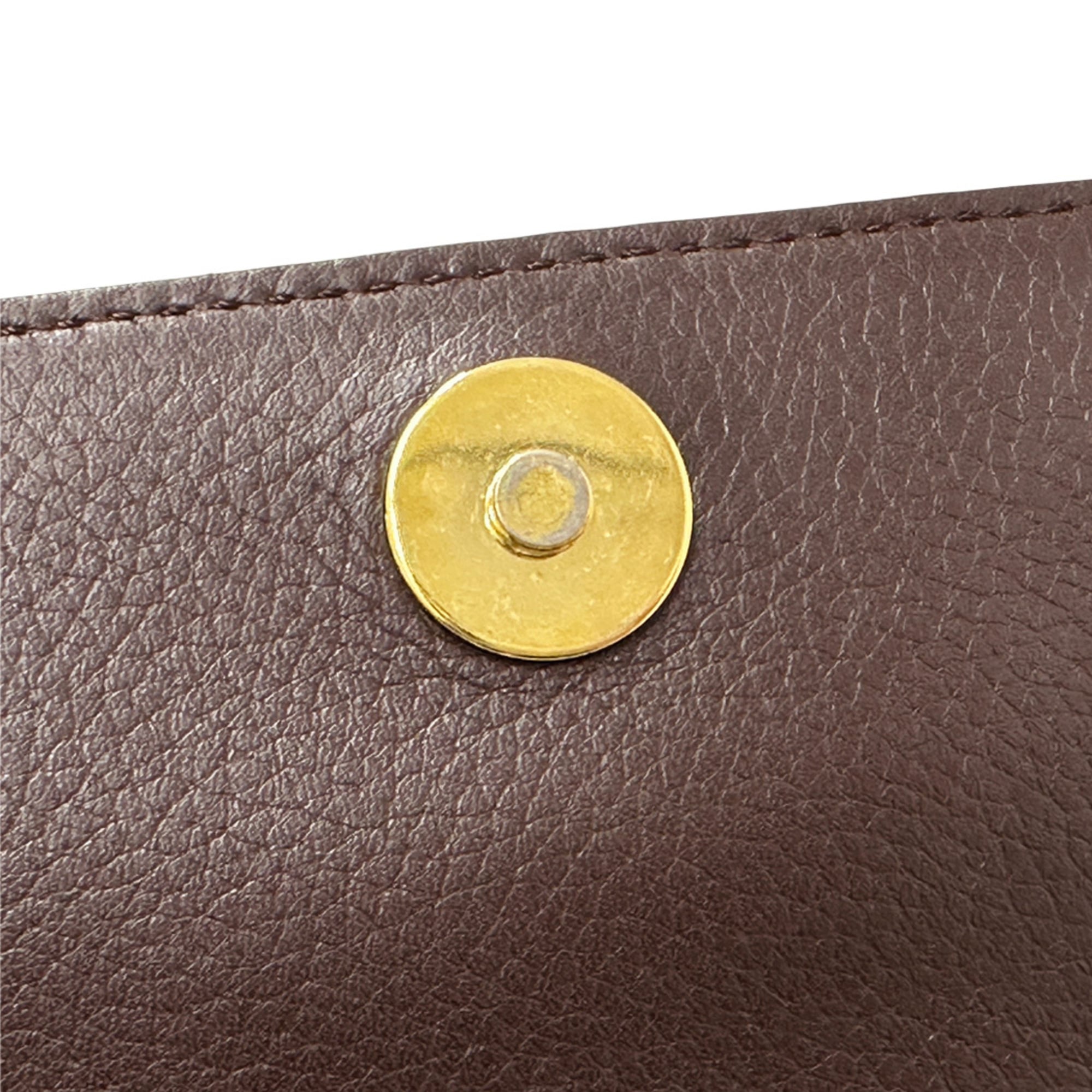 Loewe Dark Brown Leather Handbag Shoulder Bag (Pre-Owned)