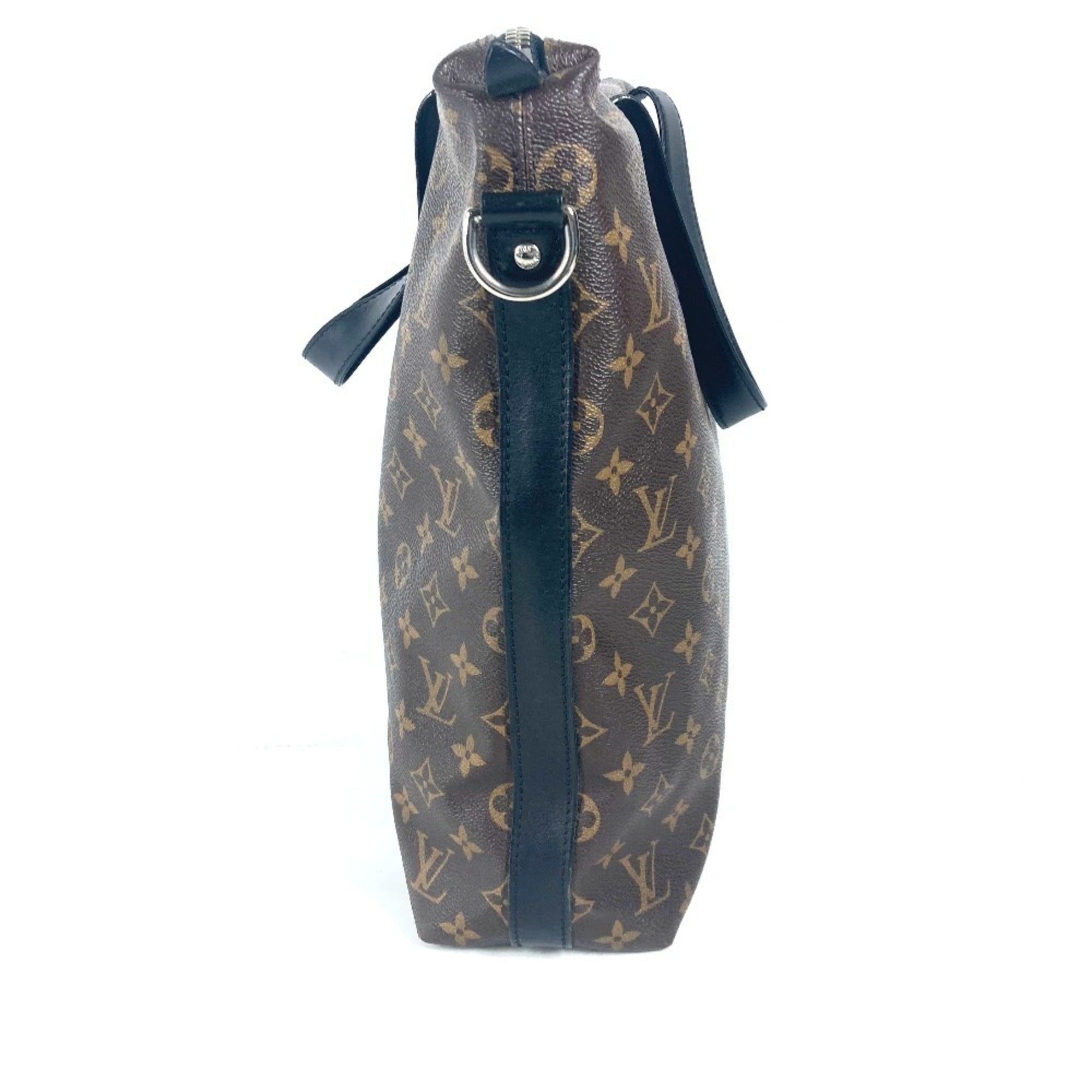 Louis Vuitton Black Brown Canvas Handbag Tote Bag (Pre-Owned)
